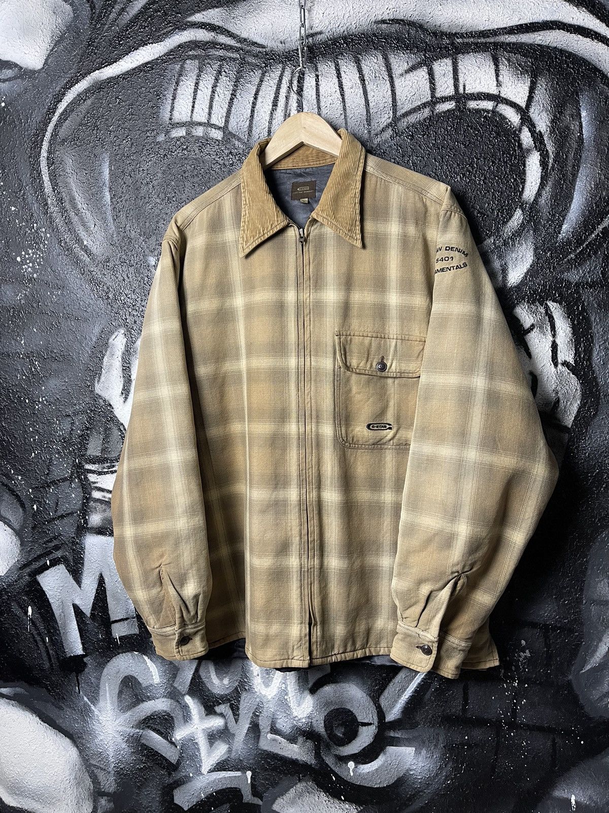 G-Star G-Star Raw Vintage Plaid Full Zip Overshirt Jacket Size L Size US L / EU 52-54 / 3 - 1 Thumbnail