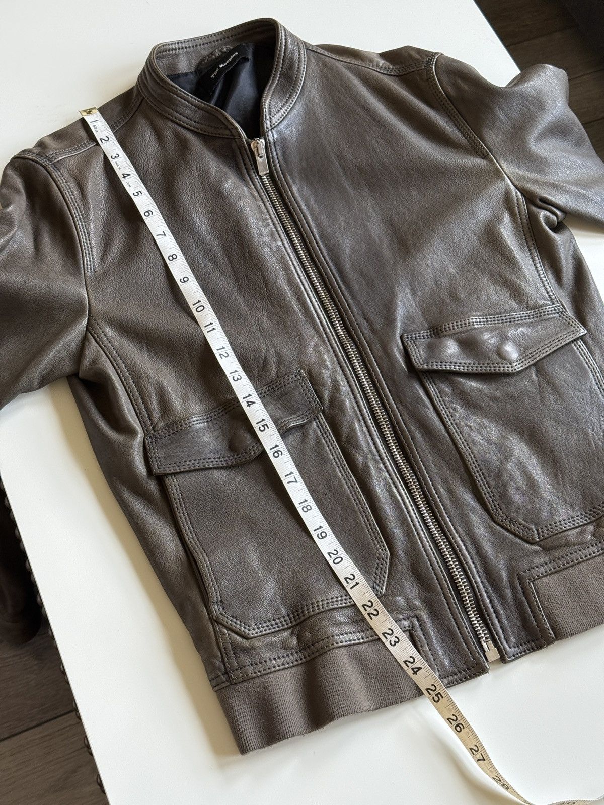 The Kooples Dark Olive Green Kooples Leather Jacket Size US S / EU 44-46 / 1 - 8 Thumbnail