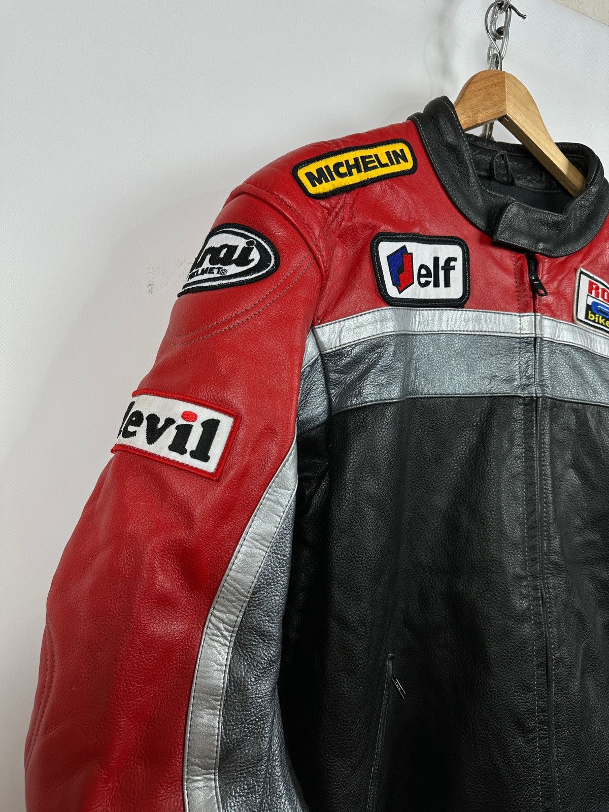 Other Route 69 Michelin Shell Motorcycle Racing Leather Jacket Size US XL / EU 56 / 4 - 6 Thumbnail