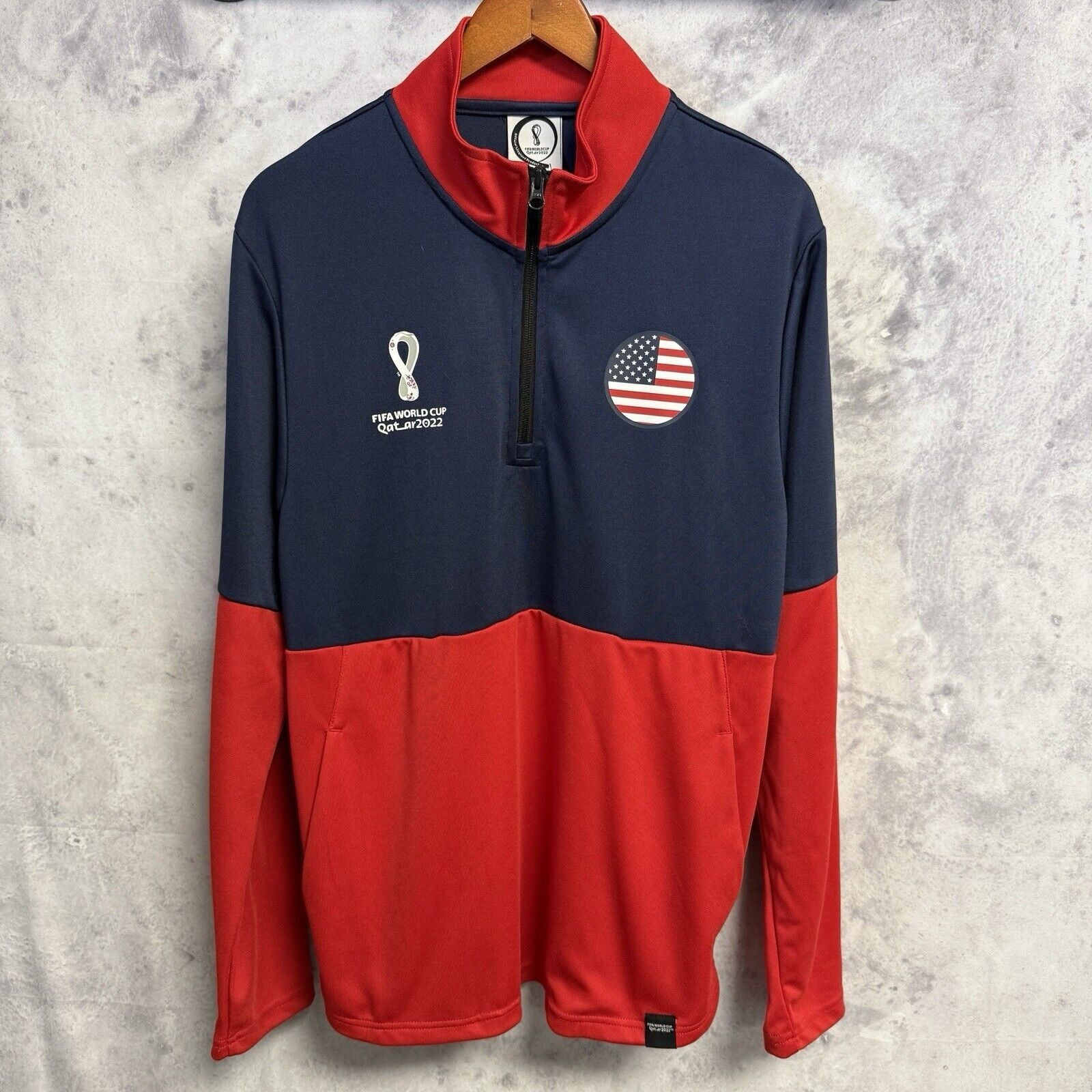 Other Fifa World Cup 2022 Qatar Jacket Mens Medium Red/Blue Soccer Size US M / EU 48-50 / 2 - 1 Thumbnail