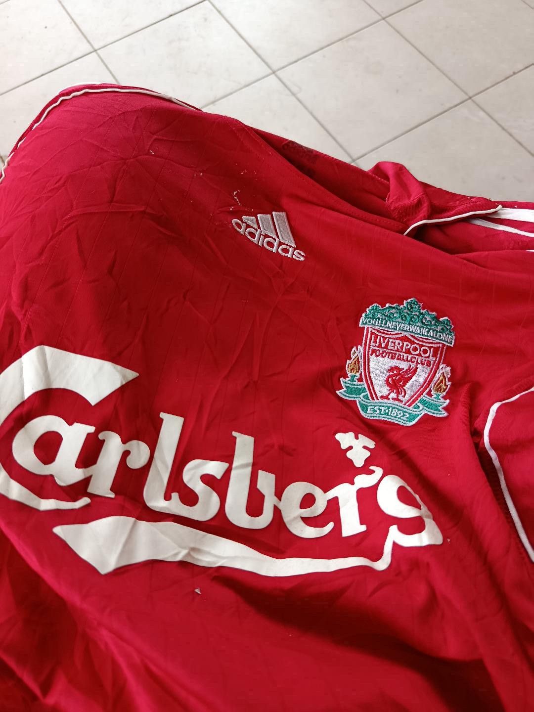 Adidas Liverpool 2007/2008 Home Gerrard long sleeve Size US L / EU 52-54 / 3 - 2 Thumbnail