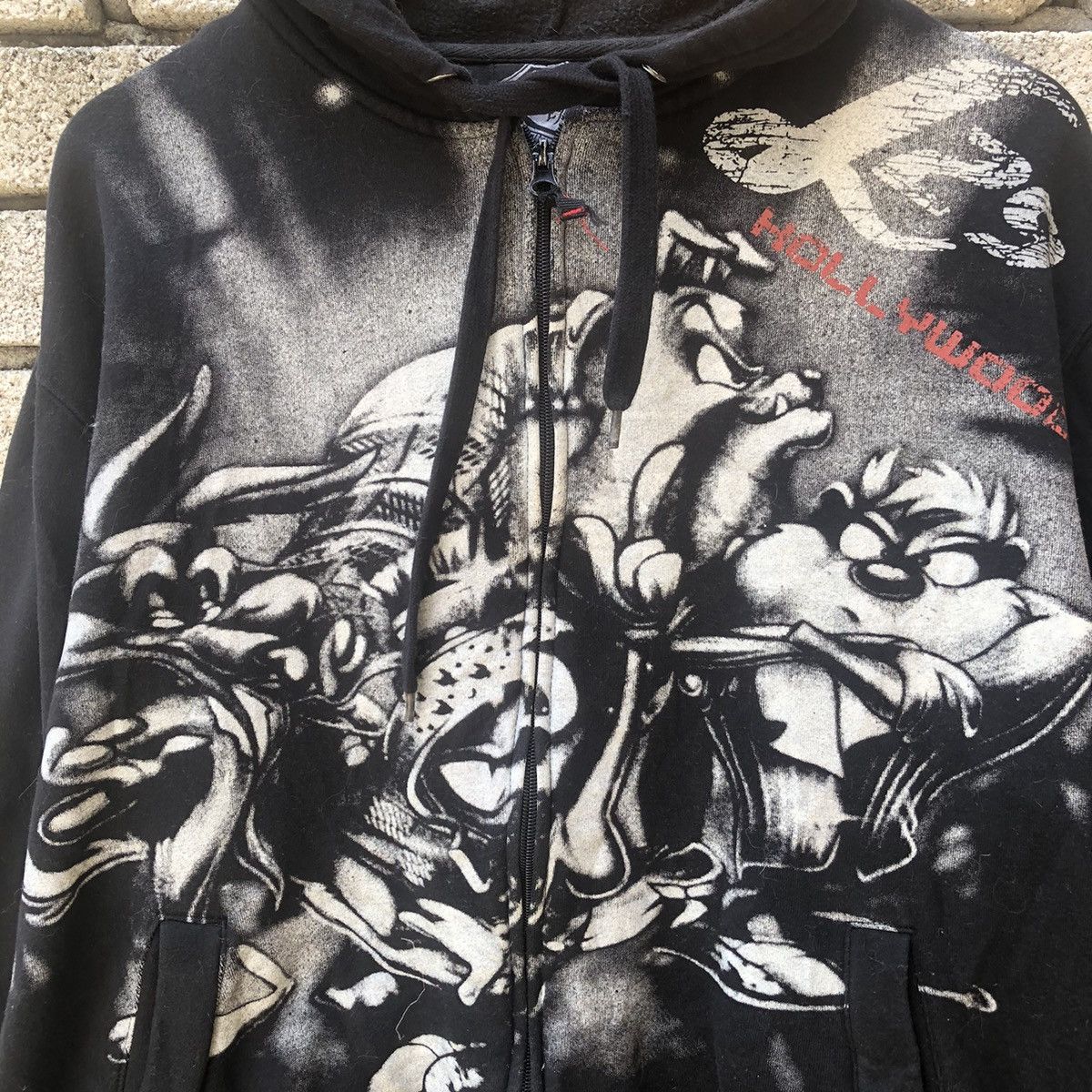 Vintage Vintage L29 Looney Tunes Zipper Hoodie Fullprint Size US M / EU 48-50 / 2 - 2 Thumbnail