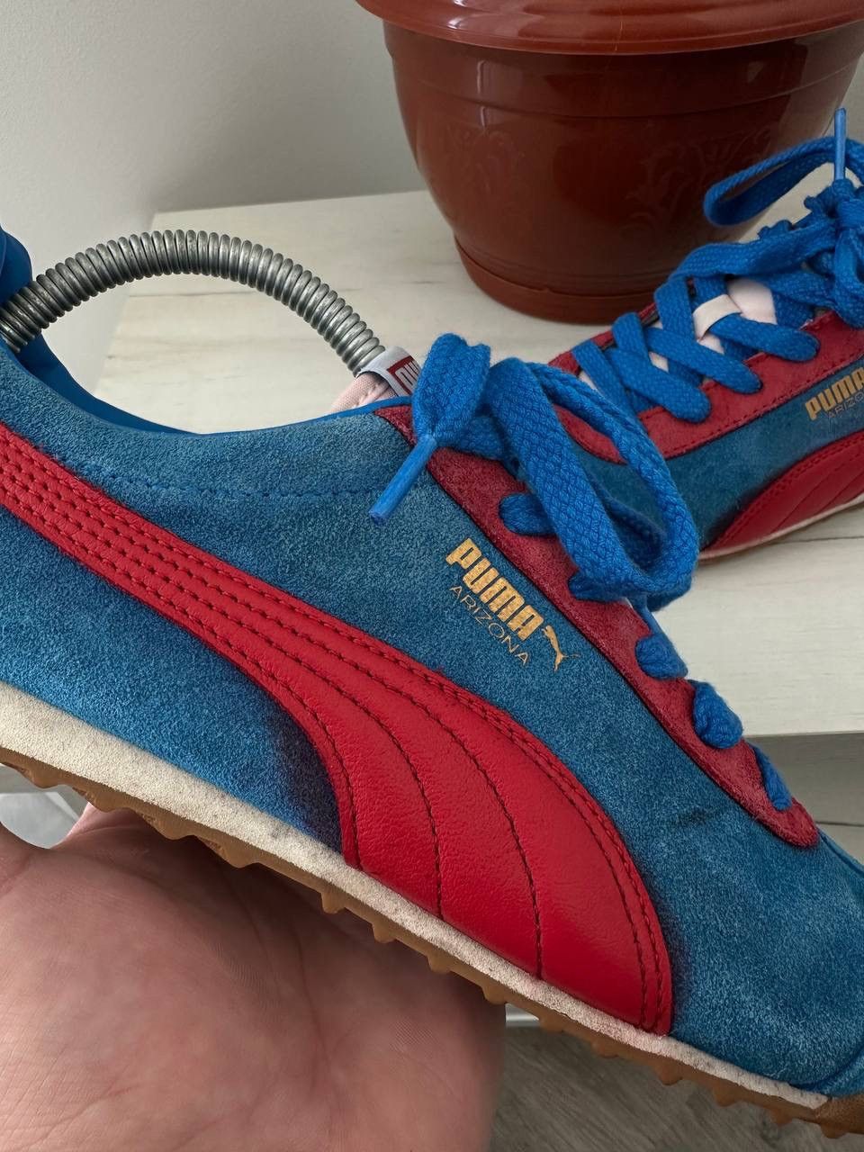 Puma × Vintage Vintage Japanese Puma Arizona Faded Blue Sneakers Size US 7.5 / EU 40-41 - 9 Thumbnail