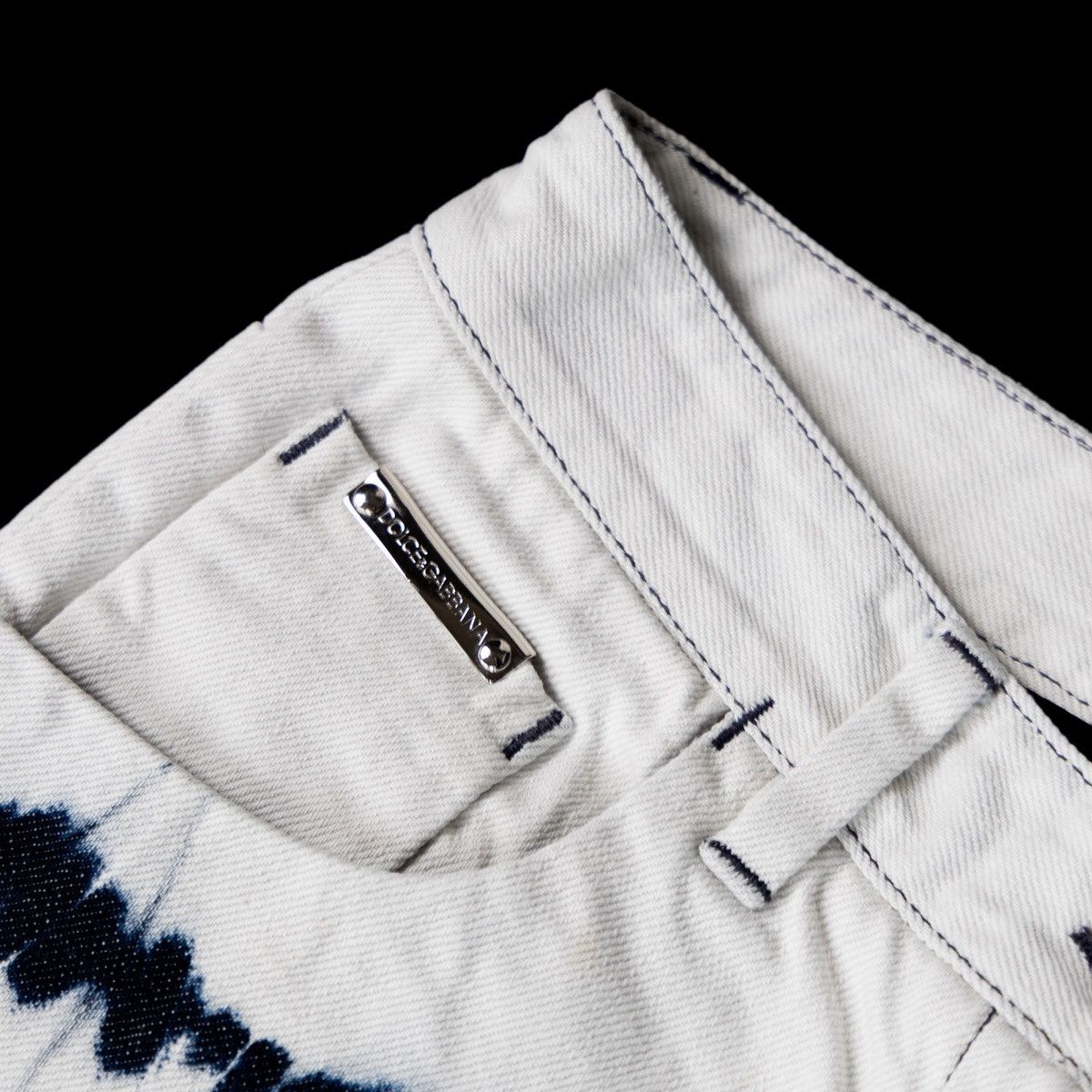 Dolce & Gabbana Dolce&Gabbana Womens White Jeans Tie Dye Designer Denim Size 27" / US 4 / IT 40 - 10 Thumbnail