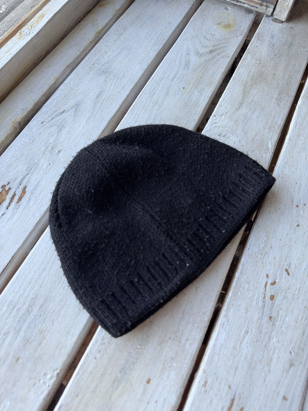 Nike × Vintage Vintage Nike Black Beanie Hat Swoosh Logo Knit Cap Size ONE SIZE - 4 Thumbnail
