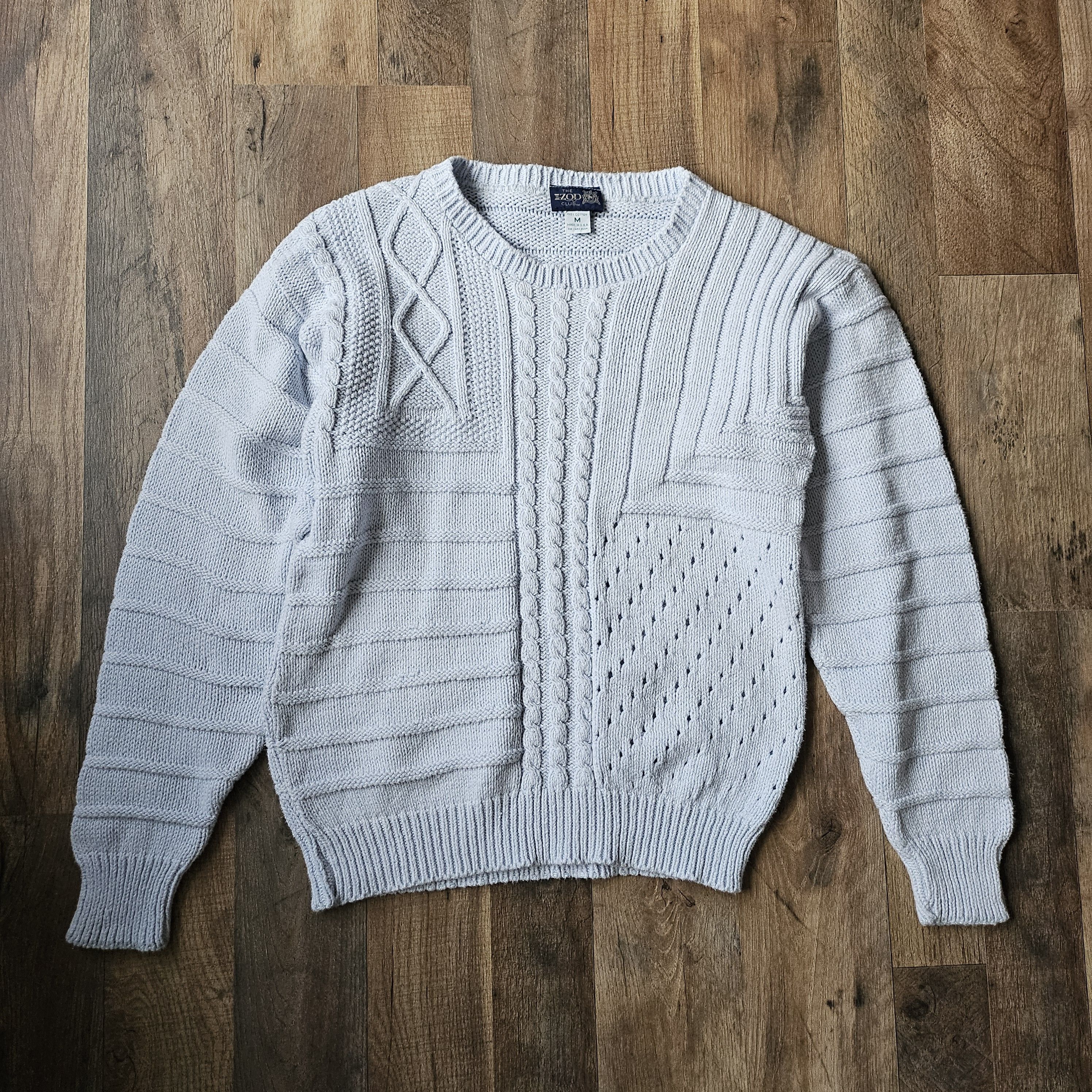 Izod × Vintage Vintage Men’s Izod M Baby Blue 100% Cotton Pullover Sweater Size US M / EU 48-50 / 2 - 1 Thumbnail