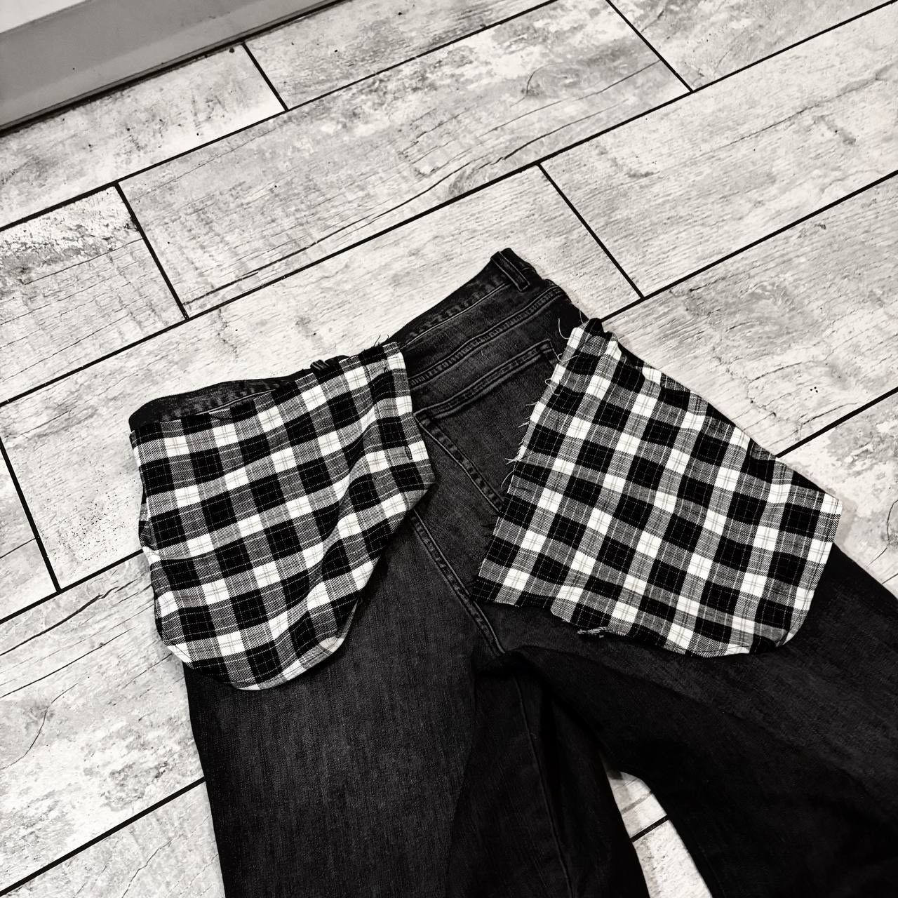 Japanese Brand Black Wide Leg Baggy – Handmade Streetwear Jeans Size US 36 / EU 52 - 4 Thumbnail