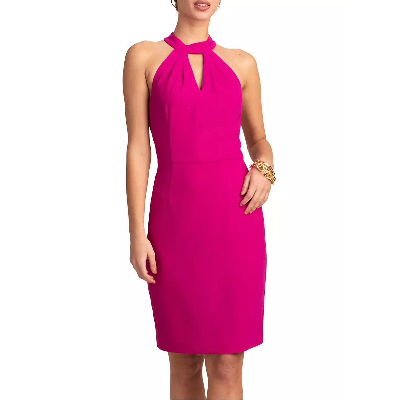 image of Trina Turk Jovial Halterneck Dress Size 8 NWT $228 in Pink, Women's