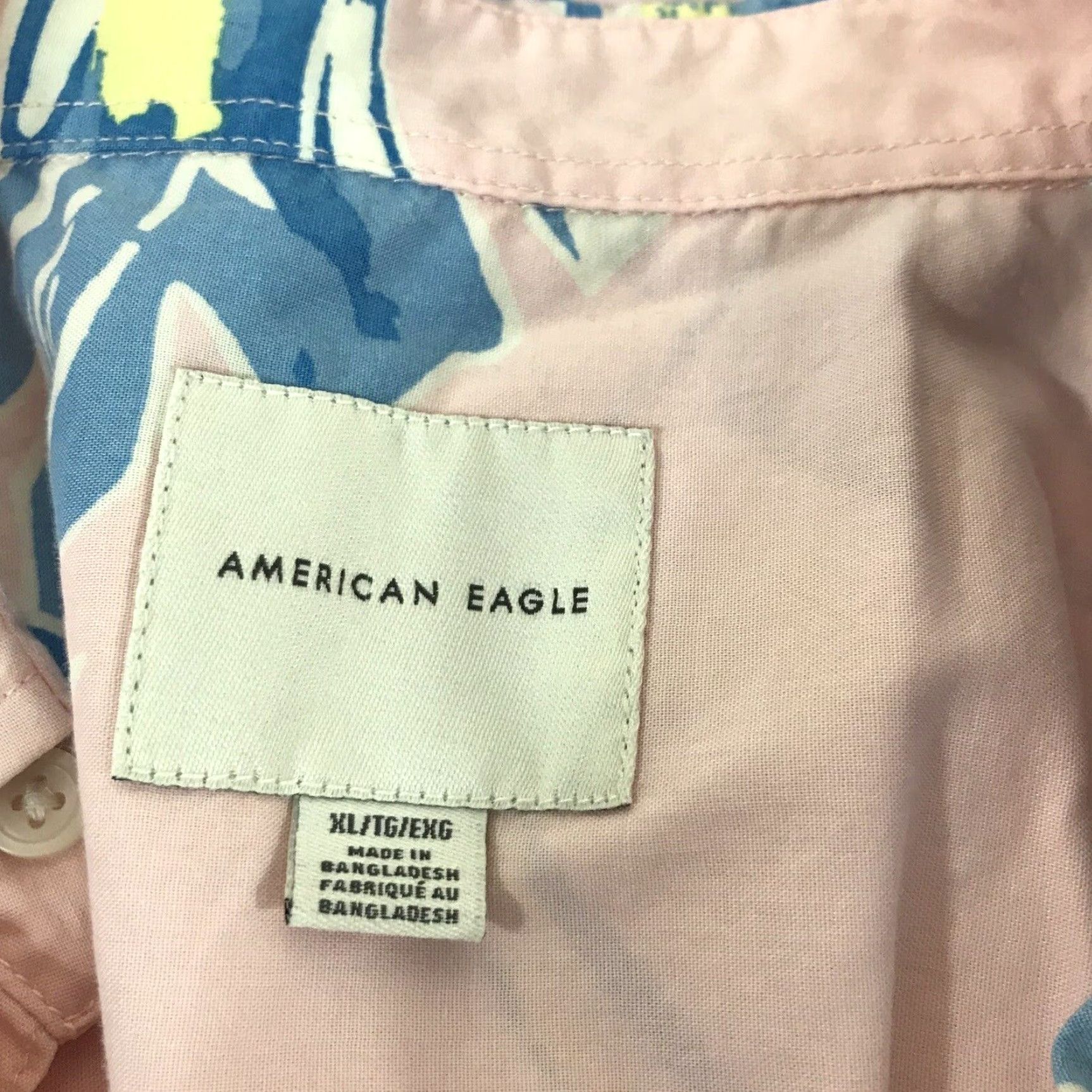 American Eagle Outfitters American Eagle Mens Hawaiian Button-Up Shirt XL Multicolor Floral Casual Summer Spring Fall Size US XL / EU 56 / 4 - 3 Thumbnail