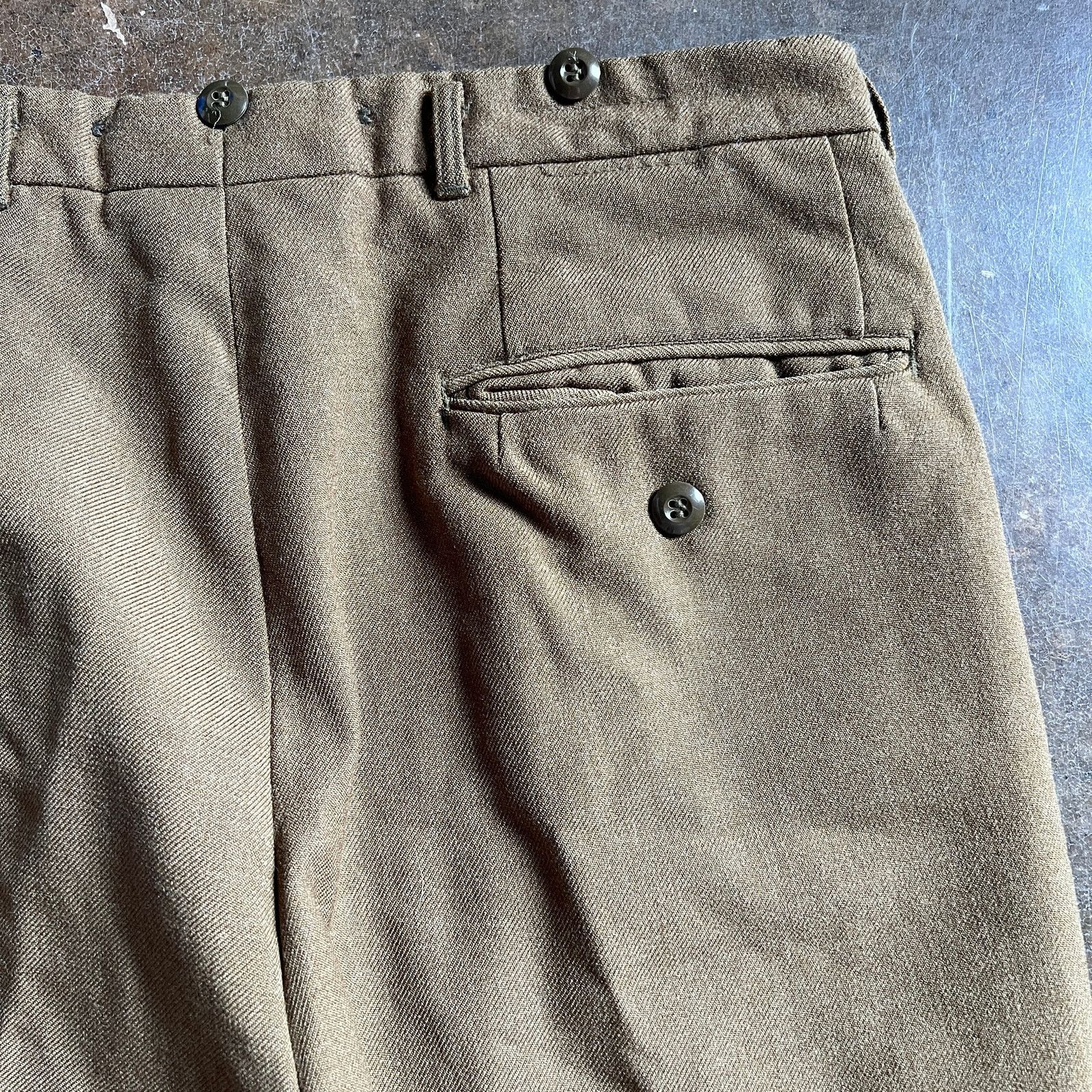 Aeronautica Militare VTG 60s Australian Army Military Wool Pants Mens 35R Size US 35 - 3 Thumbnail