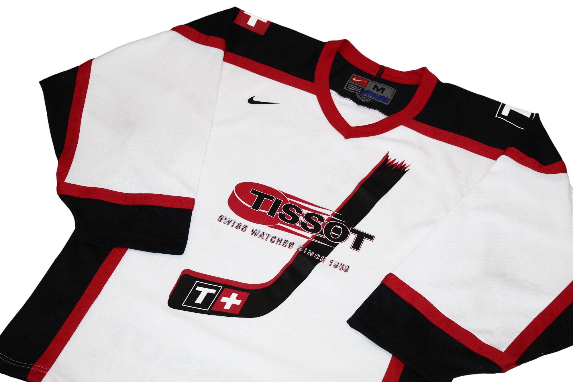 Nike VTG🔥90's Tissot Swiss Watches NIKE Team Hockey Jersey Size US L / EU 52-54 / 3 - 7 Thumbnail