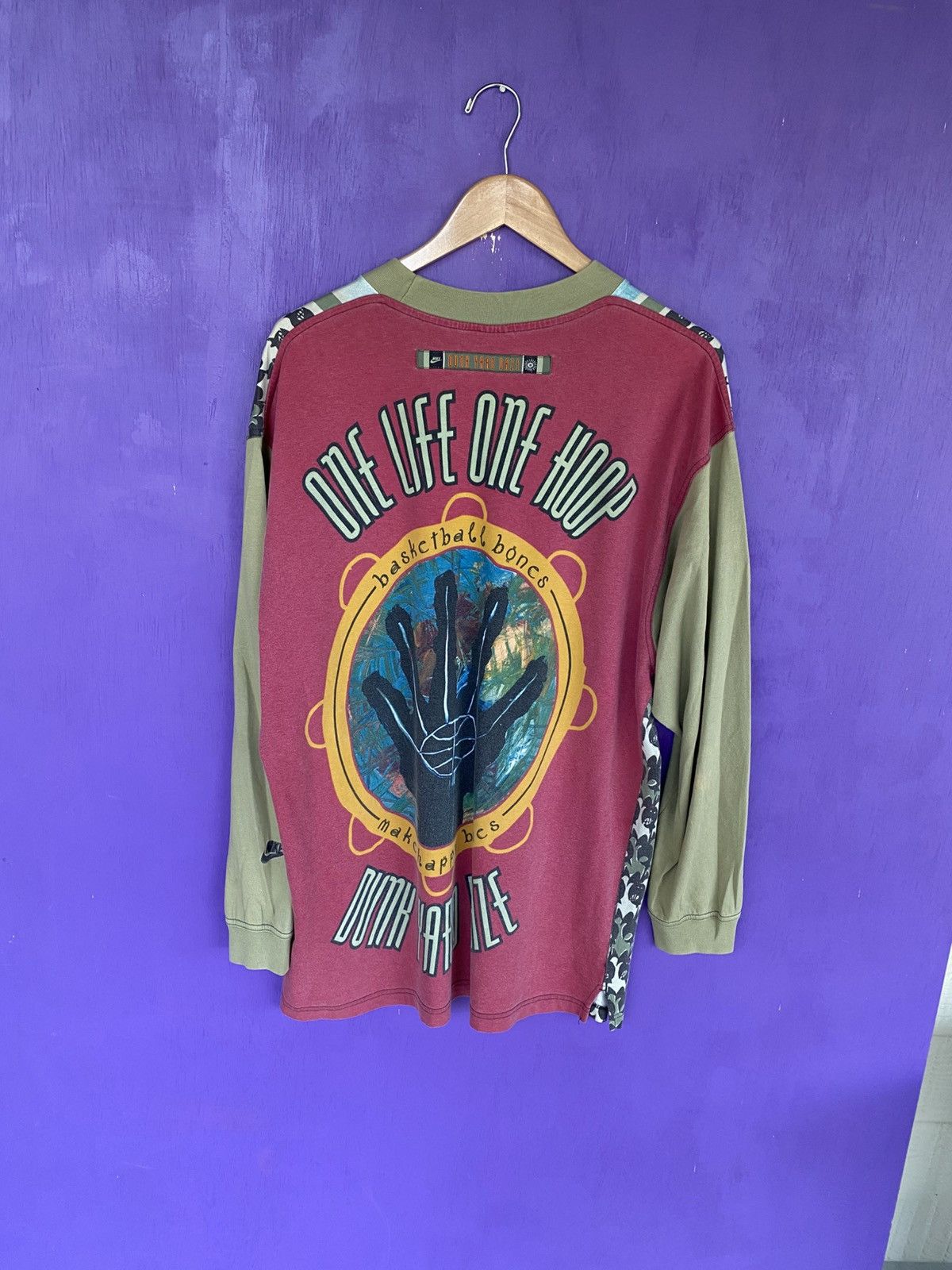 Nike Vintage 90s Nike dunk yard daze foul free apparel AOP tee Size US XL / EU 56 / 4 - 2 Thumbnail