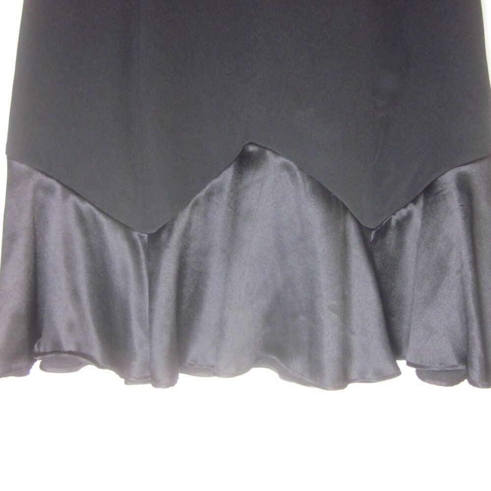 Vintage VINTAGE Jessica McClintock Black Mini Dress with Ruffle Hem Size L / US 10 / IT 46 - 9 Thumbnail