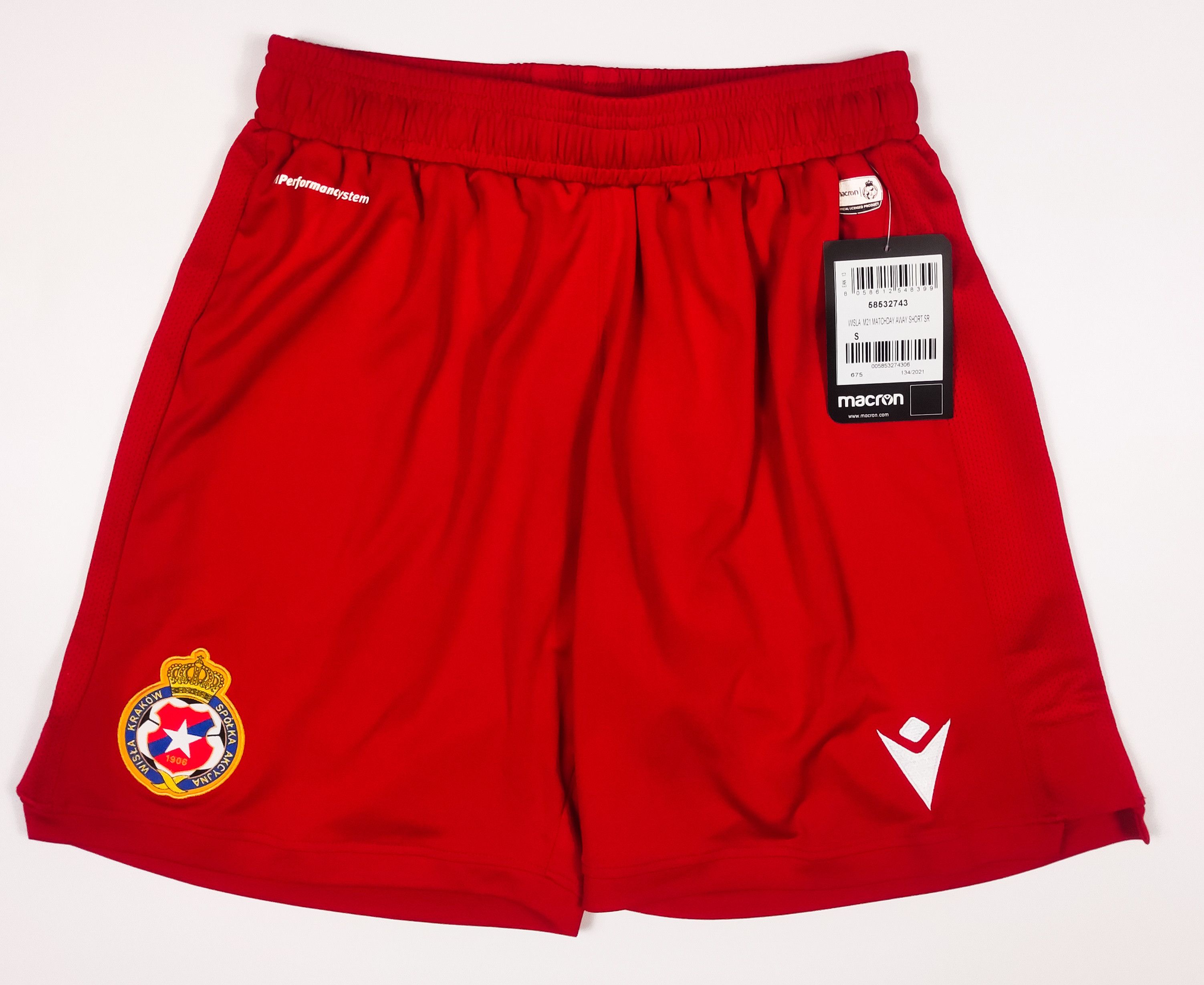 Macron BNWT Wisła Kraków 2020 2021 2022 Macron Home Shorts Size US 30 / EU 46 - 6 Thumbnail