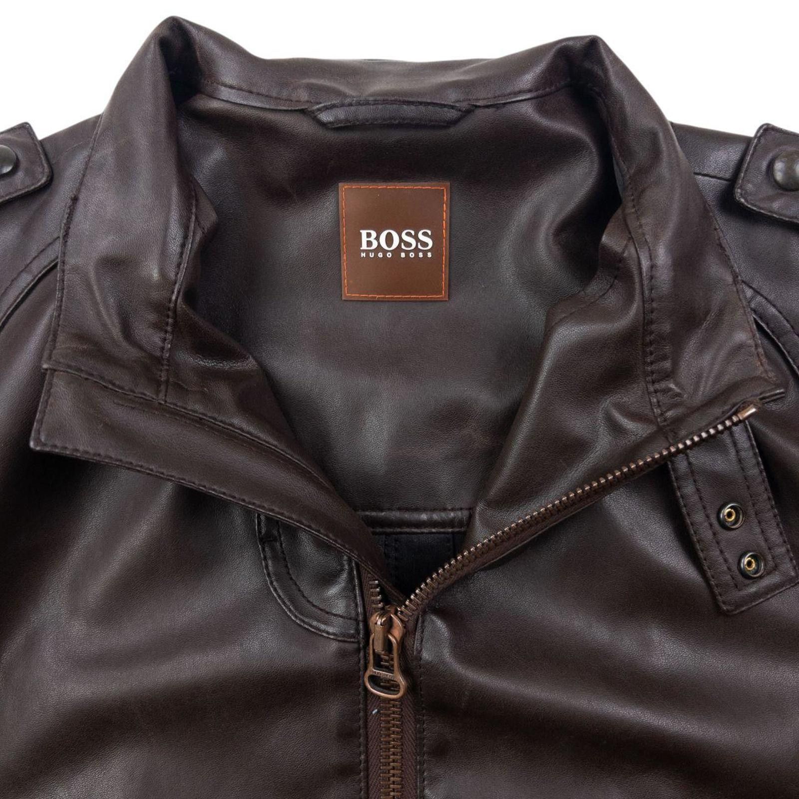 Hugo Boss Vintage 90s Hugo Boss Zip Up Leather Jacket Size S Size US S / EU 44-46 / 1 - 4 Thumbnail