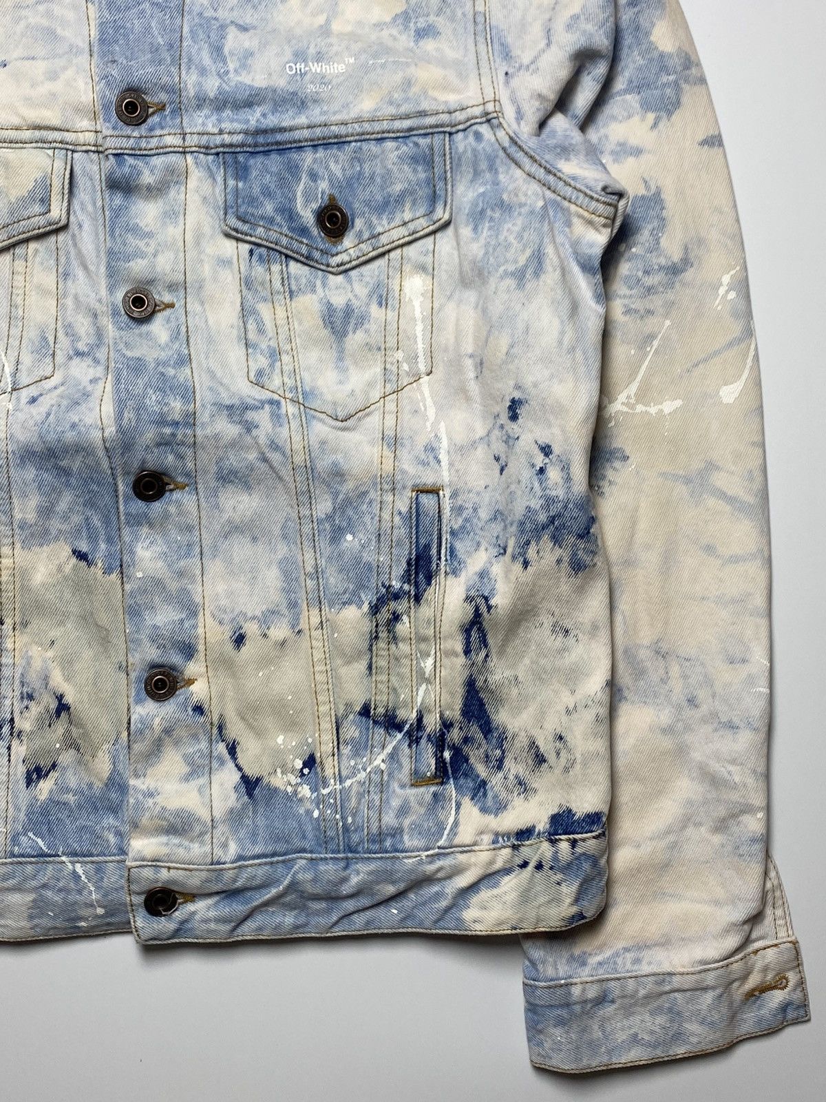 Off-White Off White - Extreme Bleached Arrows Denim Jacket Size US M / EU 48-50 / 2 - 13 Thumbnail