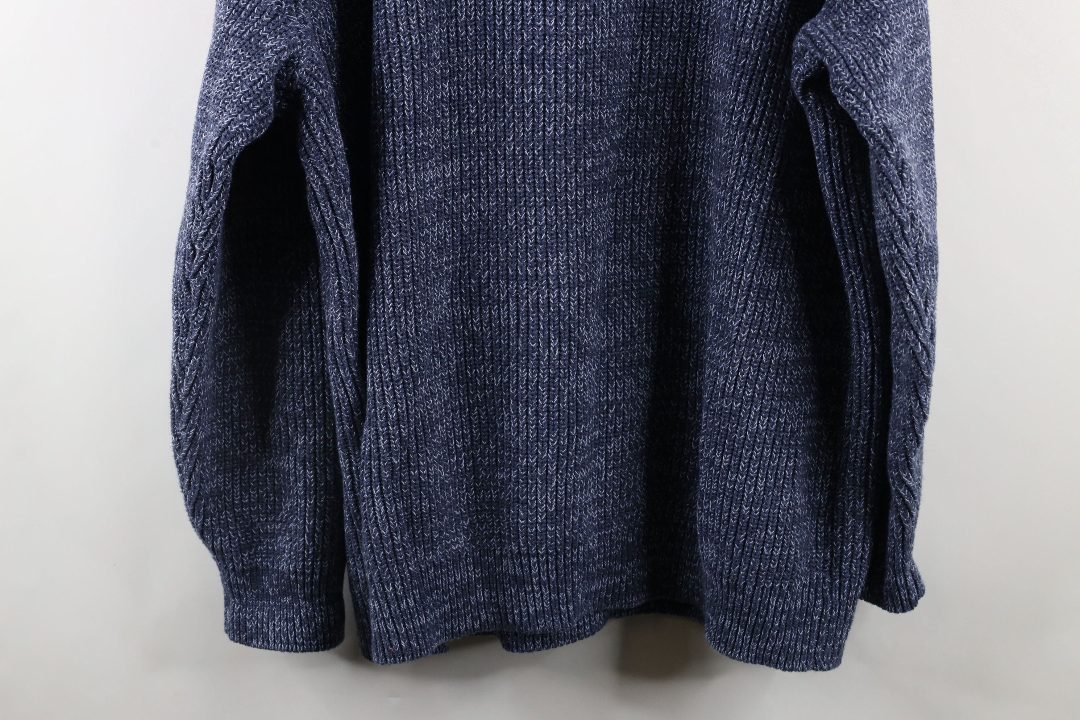 L.L. Bean × Vintage Deadstock Vintage 90s LL Bean Ribbed Knit Sweater Blue Size US XXL / EU 58 / 5 - 9 Thumbnail
