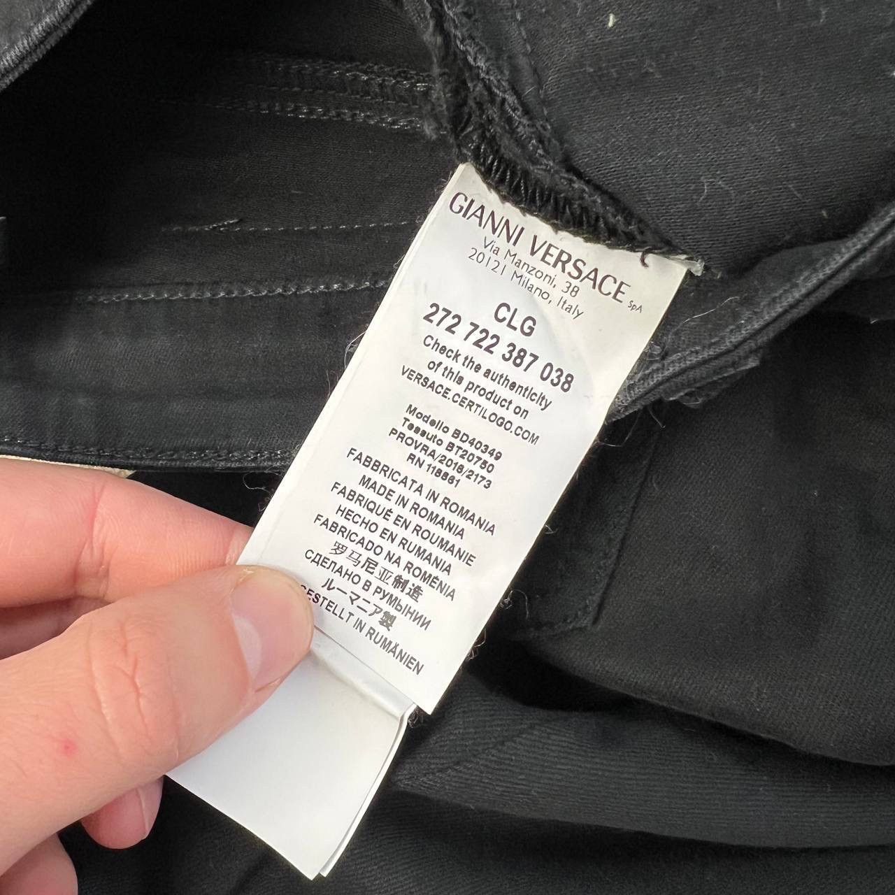 Versus Versace Versace Versus Luxury Black Skinny Fit Denim Jeans Size 30" / US 8 / IT 44 - 7 Thumbnail