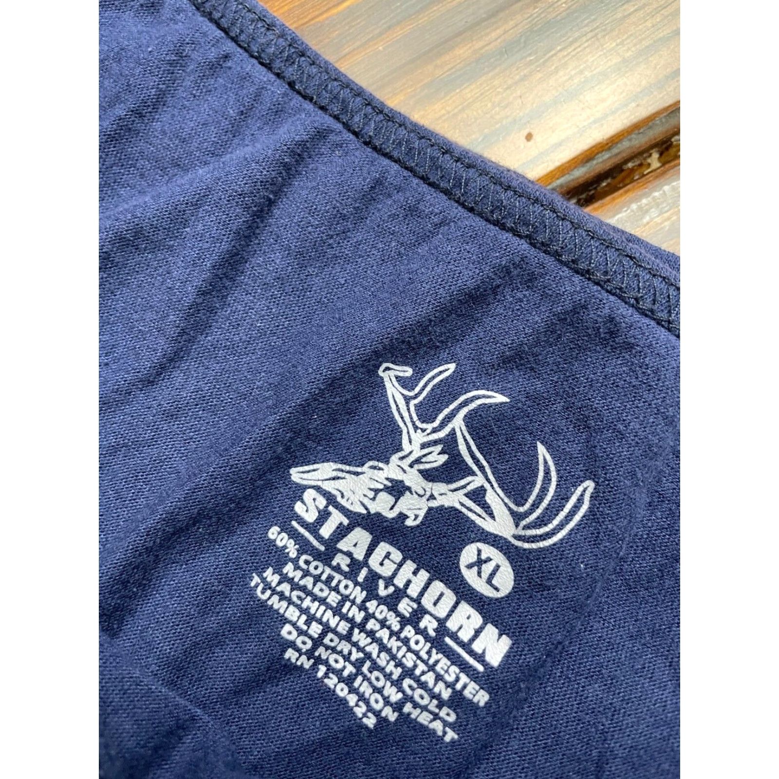 Vintage Staghorn -river- Tank Top Men's XL Navy Blue "Party Like It's 1776" Tank Shirt Size US XL / EU 56 / 4 - 5 Thumbnail