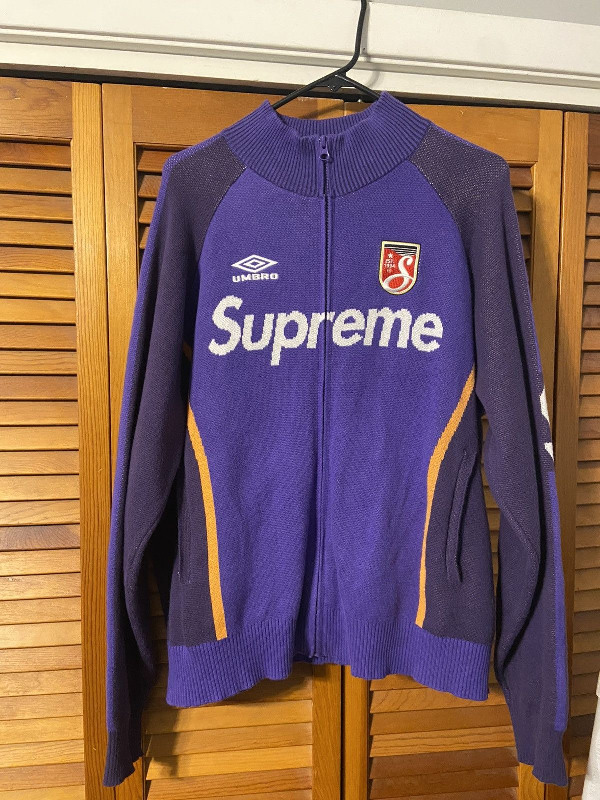 Supreme × Umbro Supreme Umbro Zip Up Sweater in Light Blue