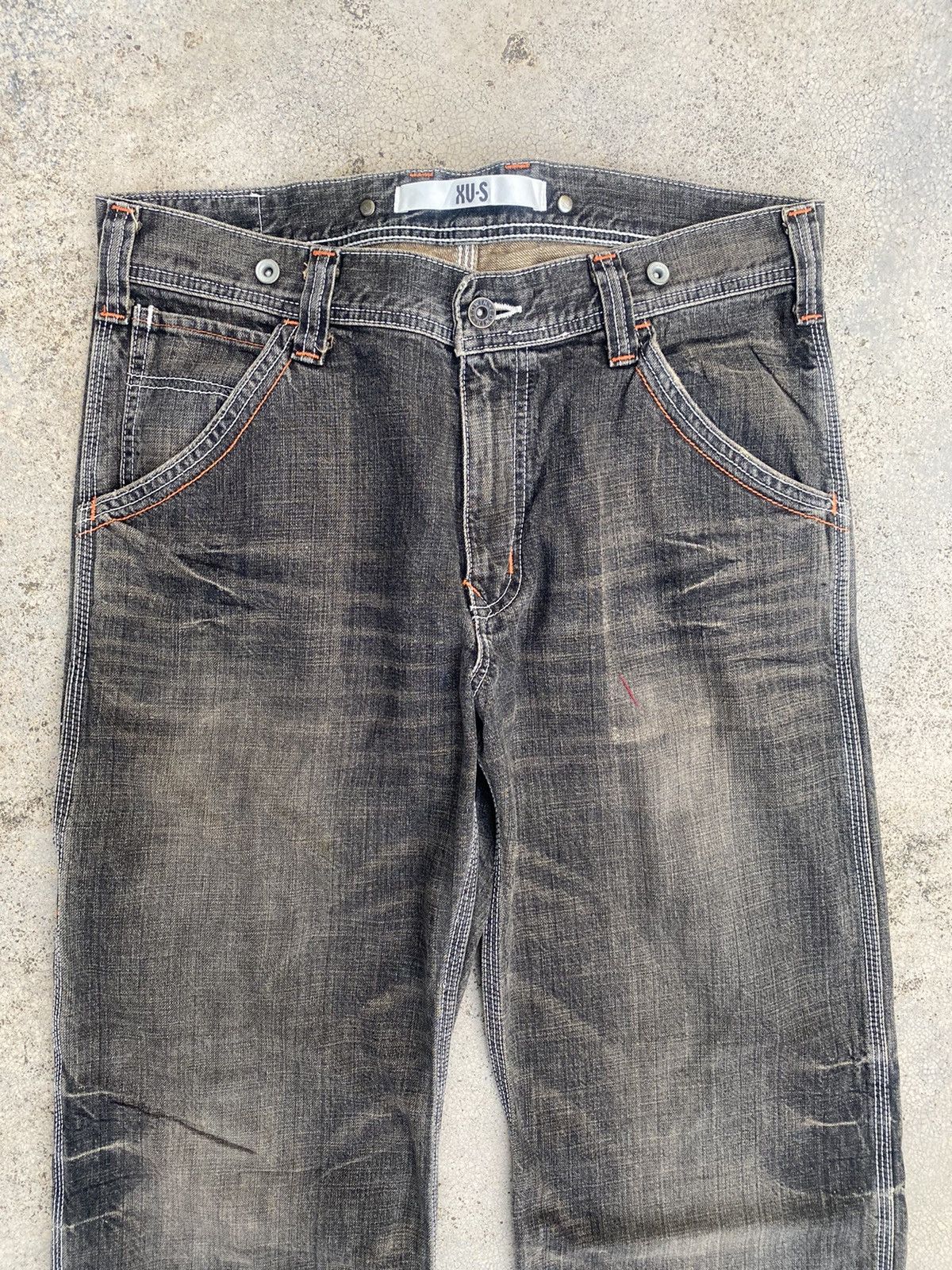 Edwin × Japanese Brand × Vintage Vintage y2k Edwin XV-S Faded Buckel Jeans Size US 33 - 2 Thumbnail
