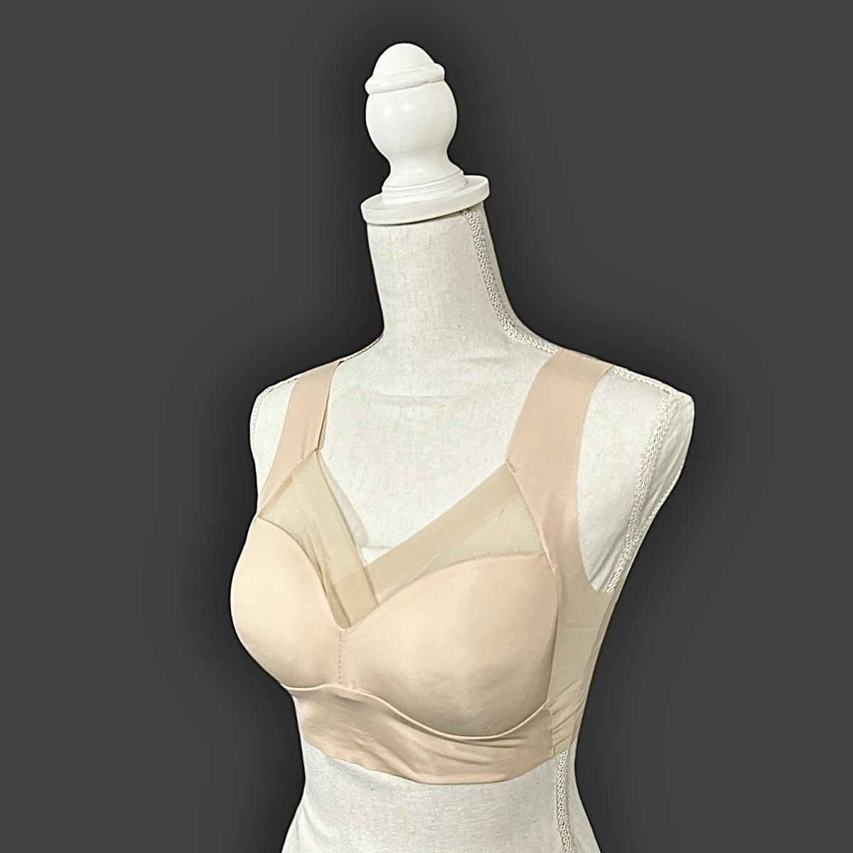 Other Mesh Gathered Seamless Women’s Beige Bra Sz S Size ONE SIZE - 1 Thumbnail