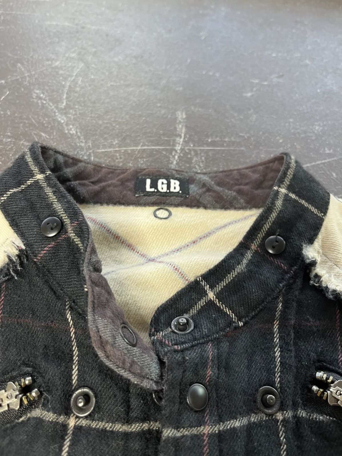 Le Grande Bleu (L.G.B.) Lgb wool plaid snap button western shirt Size US XS / EU 42 / 0 - 4 Thumbnail