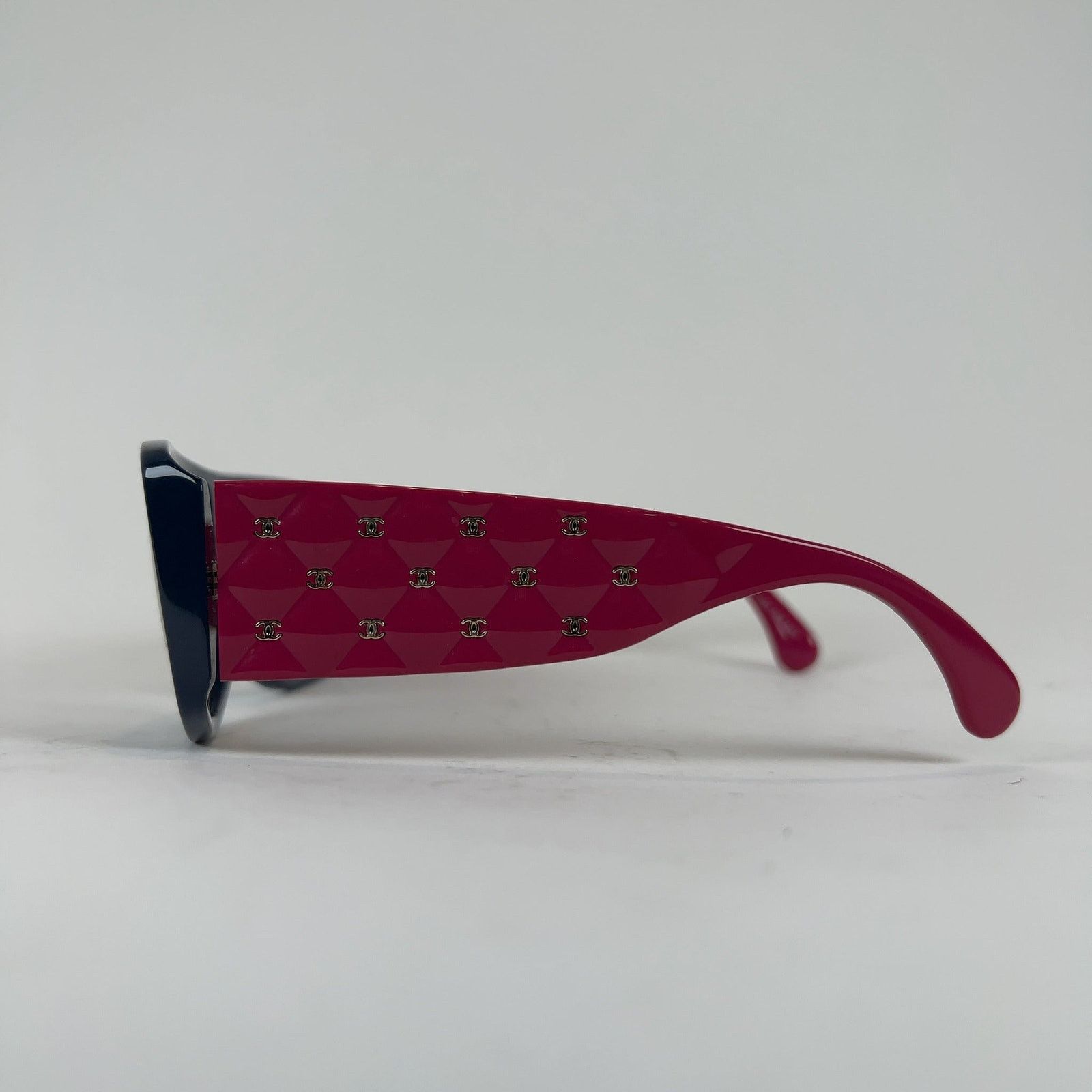 Chanel Chanel CC Quilted Acetate Sunglasses Size ONE SIZE - 4 Thumbnail