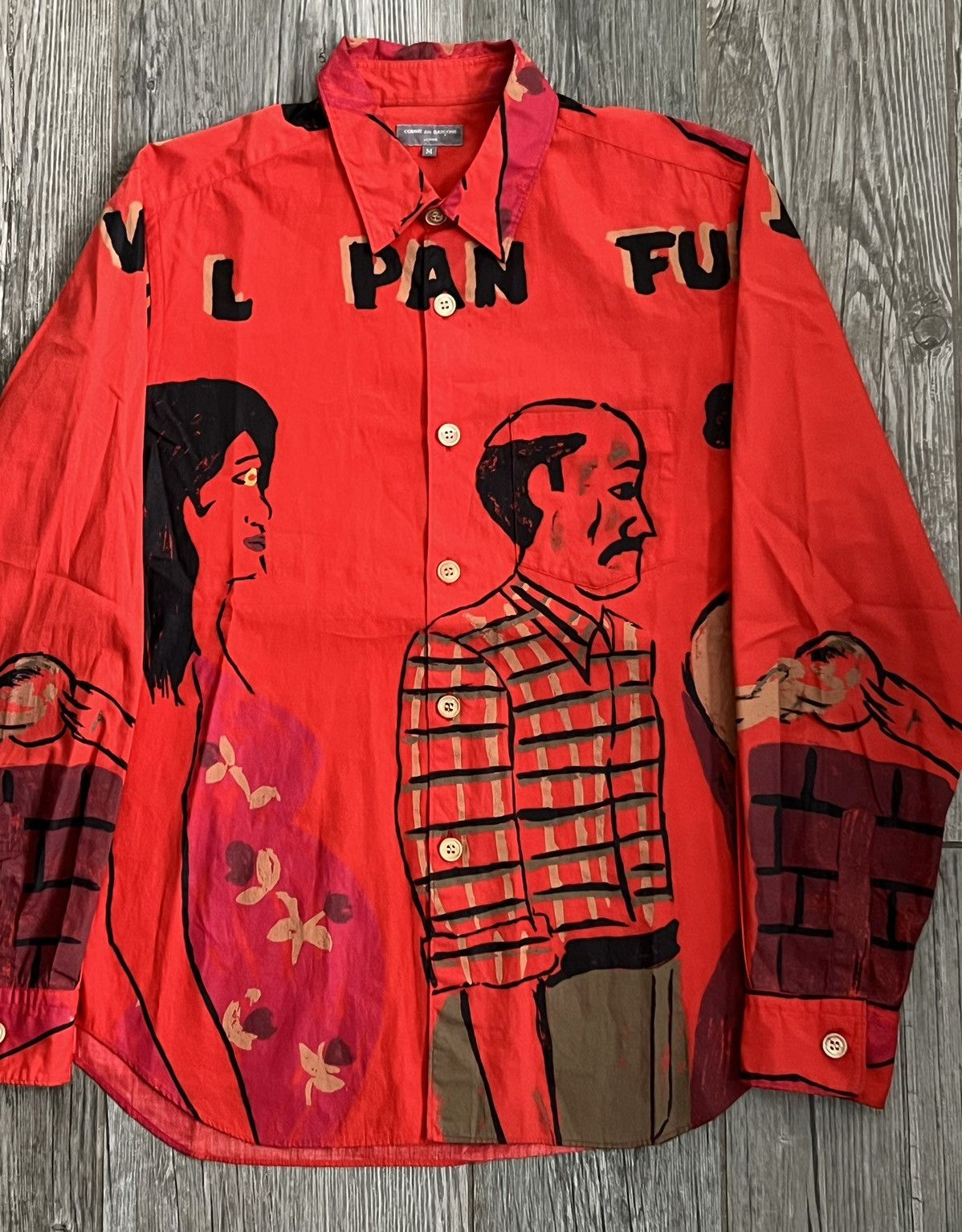 Comme des Garcons AW2002 Comme Des Garcons Homme Plus Cuba Painted Button Up Size US M / EU 48-50 / 2 - 3 Thumbnail