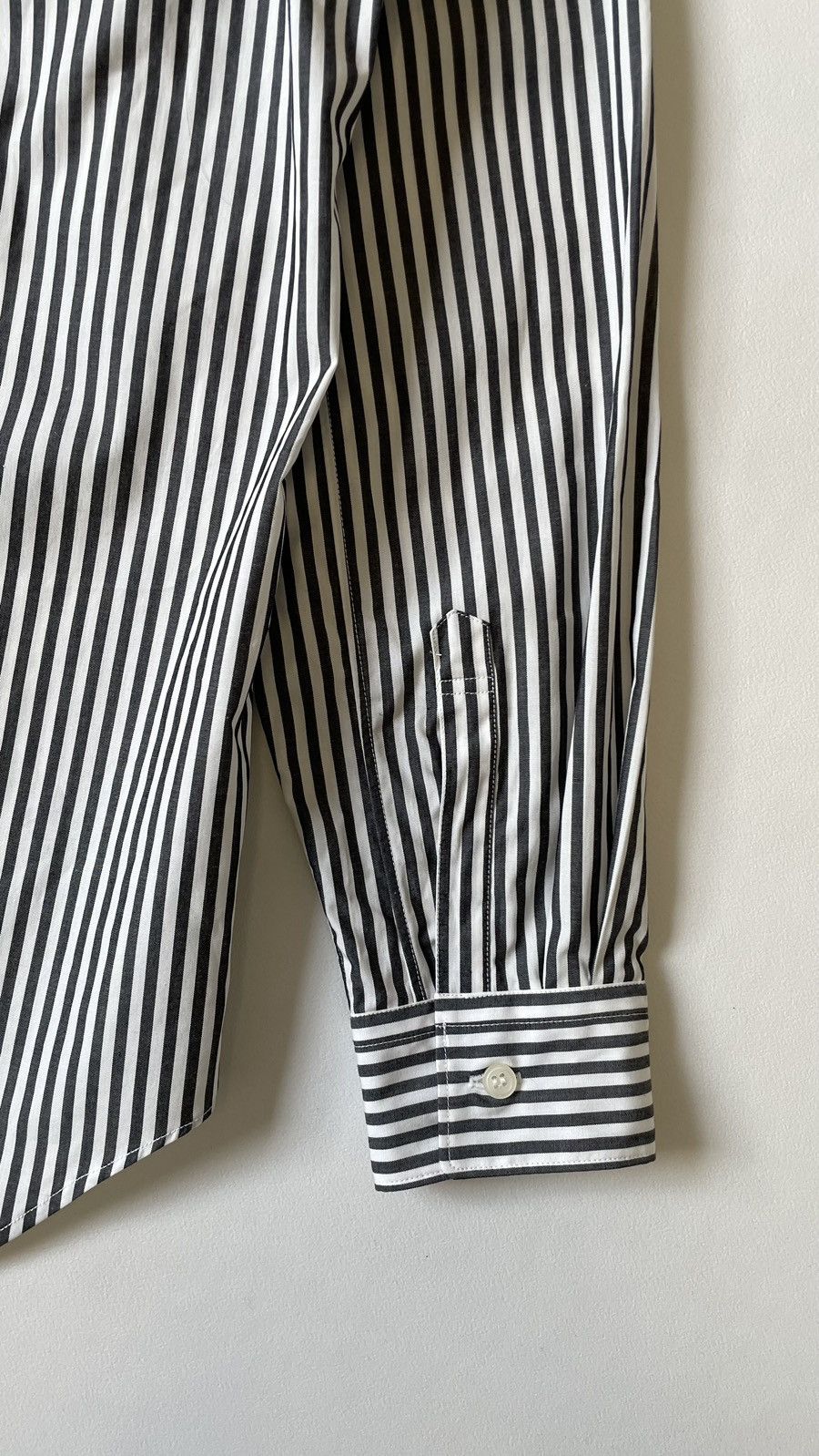 Comme des Garcons White/Black Striped Shirt With Neon Stripe Size US M / EU 48-50 / 2 - 13 Thumbnail
