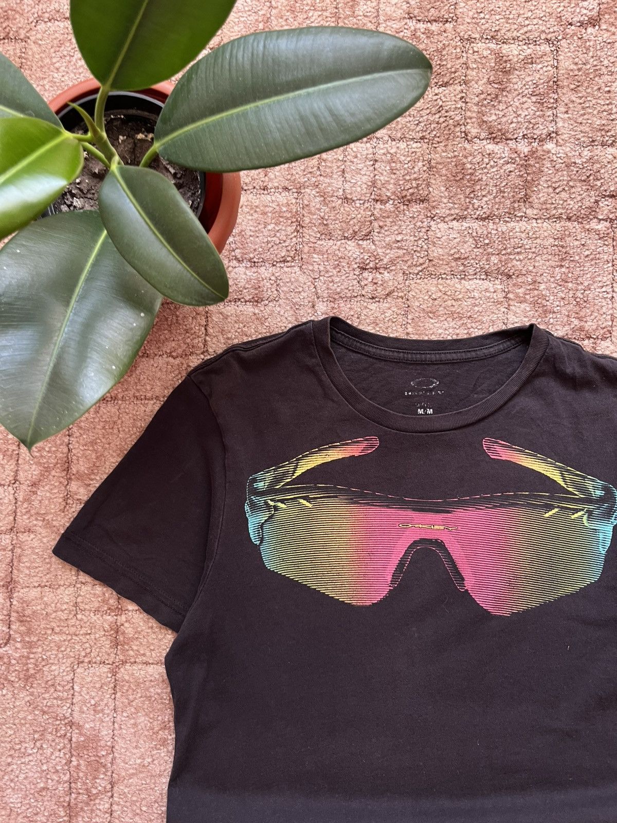 Oakley Vintage Oakley Rare 2012 Radarlock Sunglasses Black Tee Size US M / EU 48-50 / 2 - 2 Thumbnail