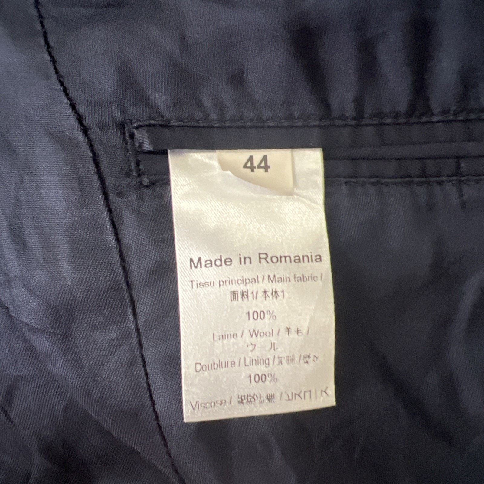 Louis Vuitton LOUIS VUITTON Uniform Men Suit Jacket 100% Wool Blue 44 READ Size 44S - 4 Thumbnail