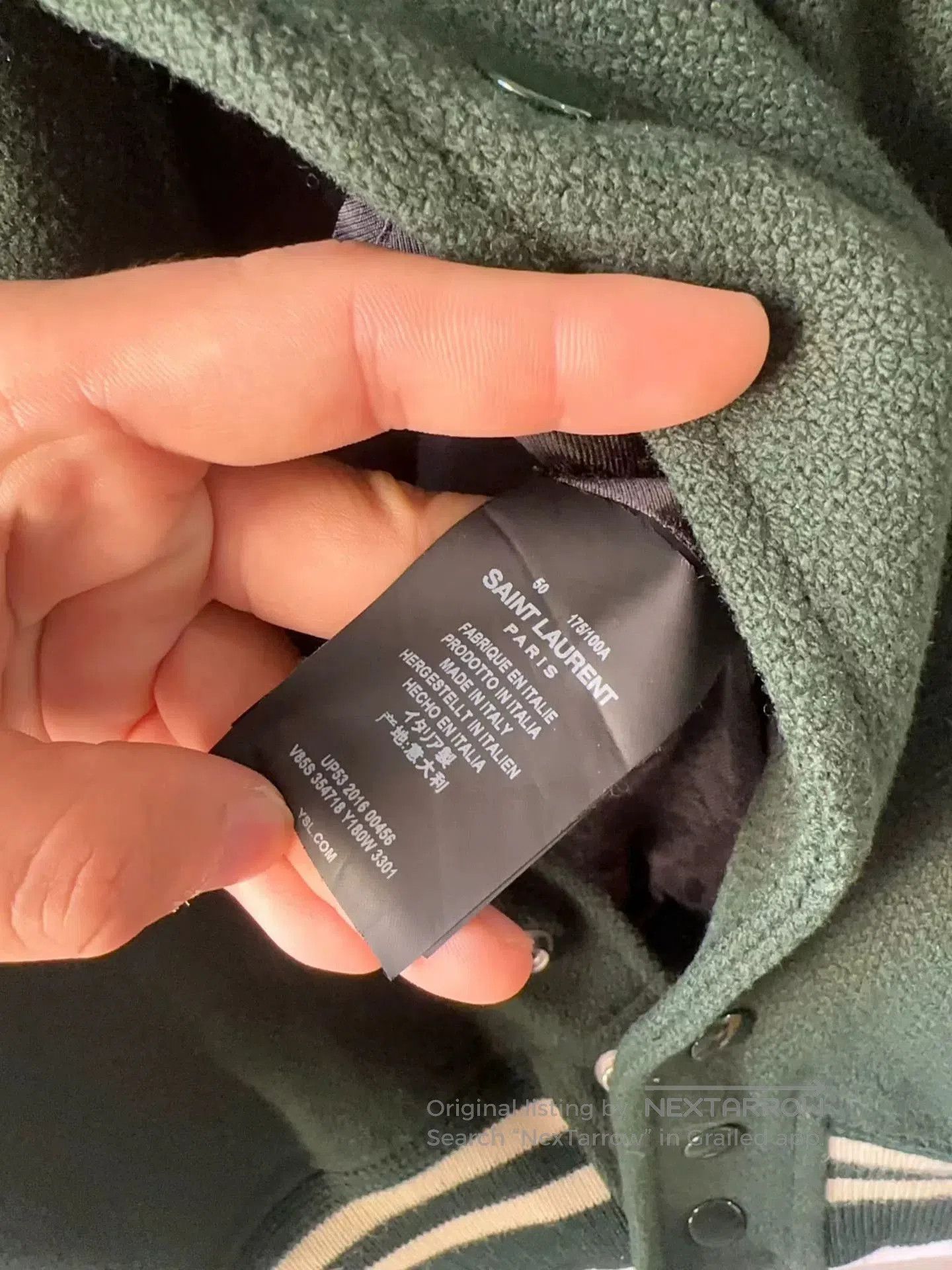 Saint Laurent Paris saint laurent slp baseball jacket dark green. Size US L / EU 52-54 / 3 - 3 Thumbnail