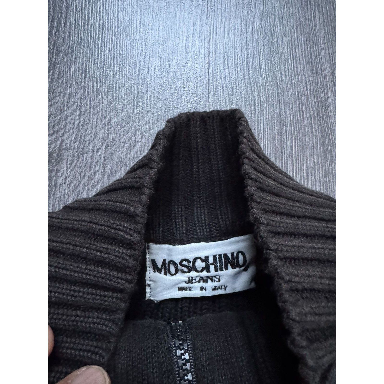 Moschino × Vintage Y2K Vintage Moschino Jeans Zip Sweateк Jacket Size US L / EU 52-54 / 3 - 5 Thumbnail