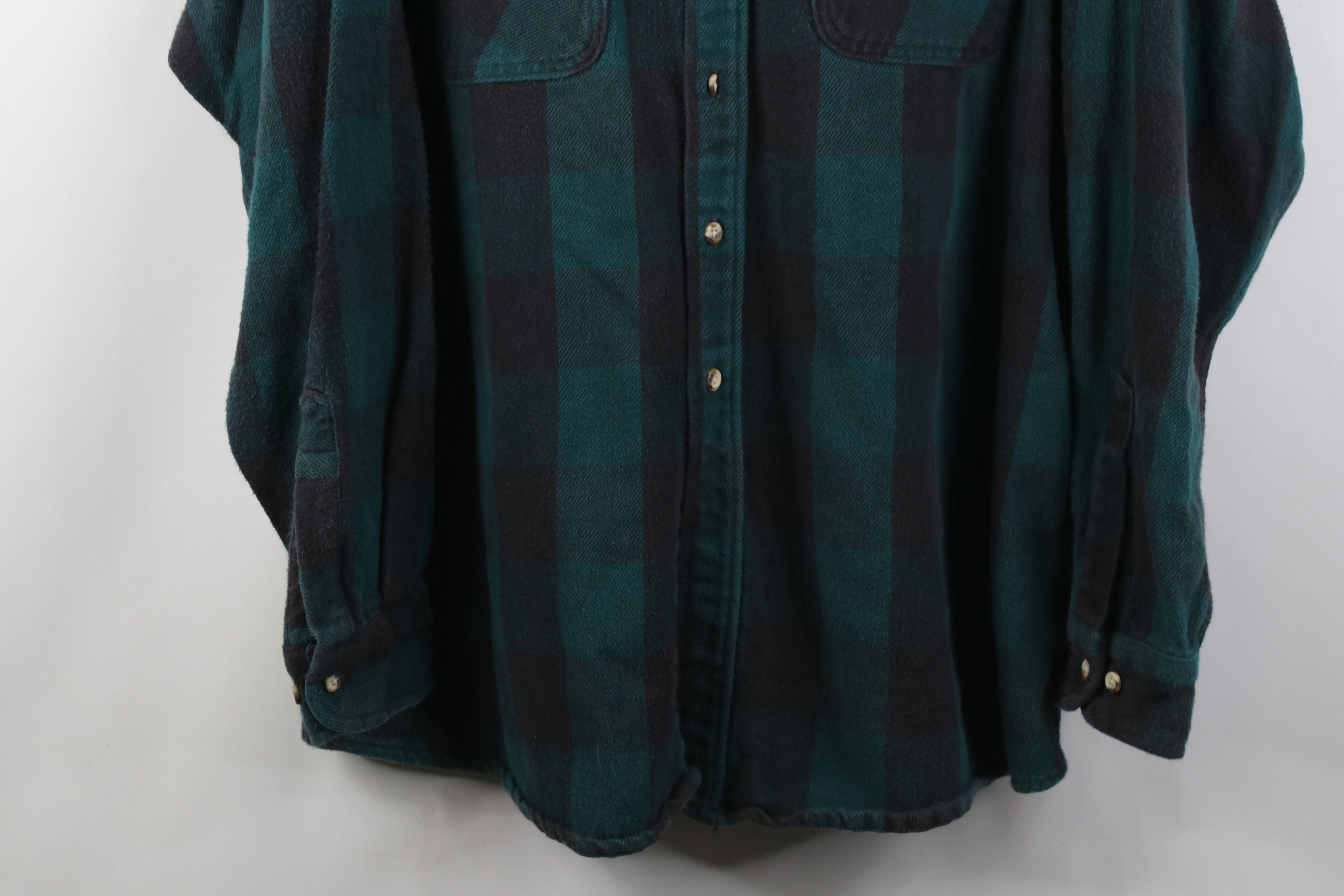 Vintage Vintage 90s Streetwear Heavyweight Button Shirt Plaid USA Size US XXL / EU 58 / 5 - 3 Thumbnail