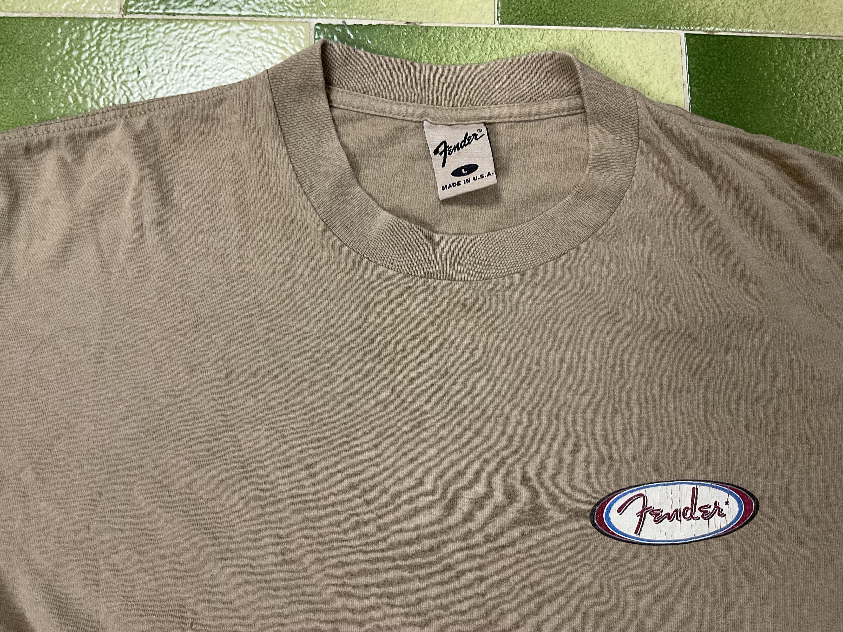 Vintage 90s Fender Guitars Brand T-Shirt Single Stitch