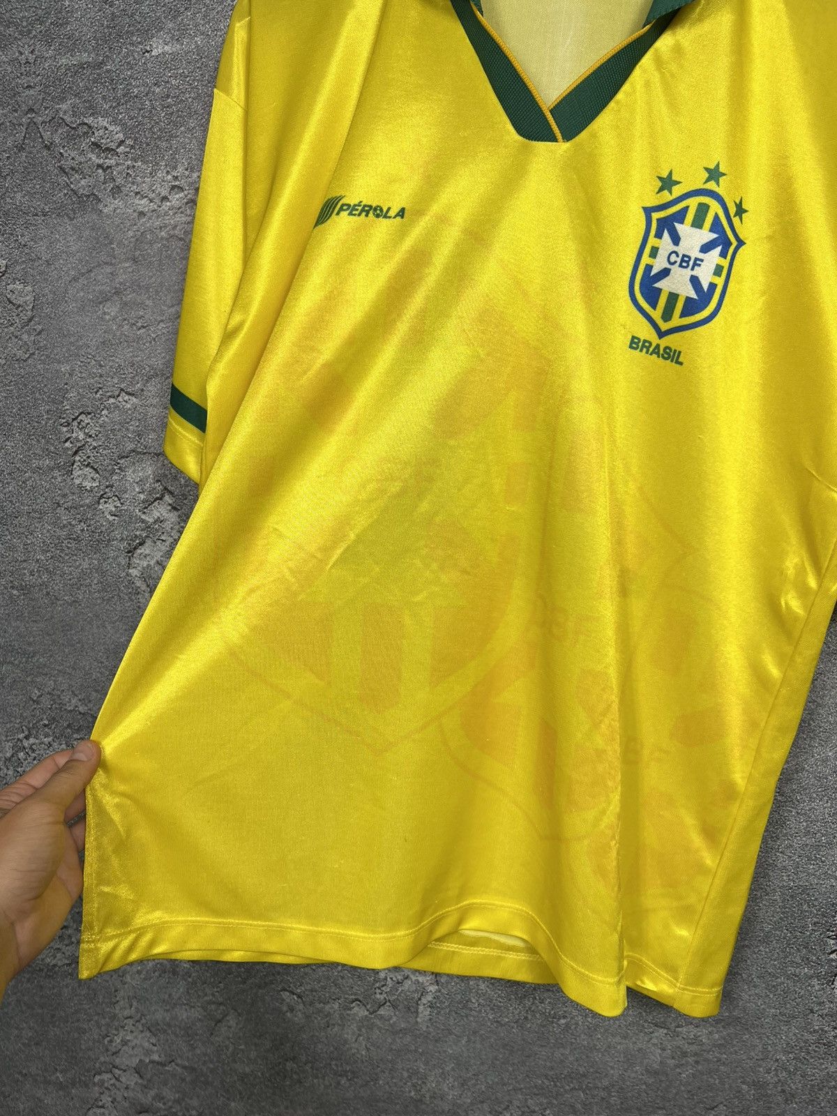 Vintage Vintage 90s Perola Brazil #11 Jersey T-shirt Size US L / EU 52-54 / 3 - 6 Thumbnail