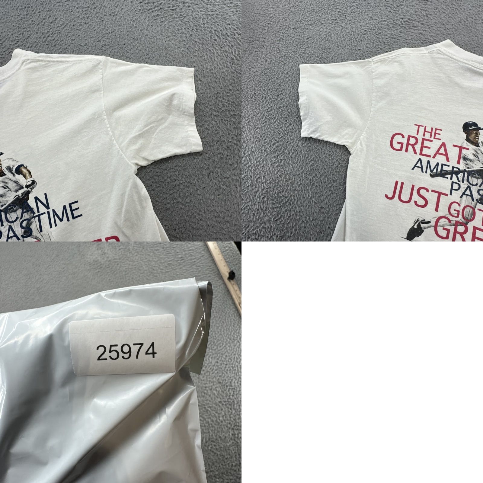 Nike VINTAGE Nike Jordan Babe Ruth Baseball T Shirt USA Gray L Men's 90s Graphic Tee Size US L / EU 52-54 / 3 - 10 Thumbnail