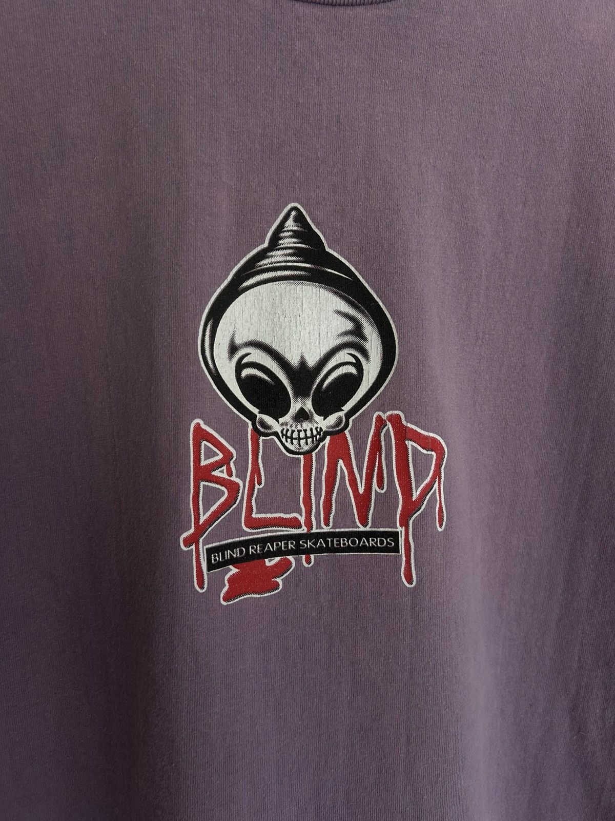 Blind Skateboards Vintage Blind Skateboards Reaper Purple Fader Graphic Tee Size US L / EU 52-54 / 3 - 4 Thumbnail