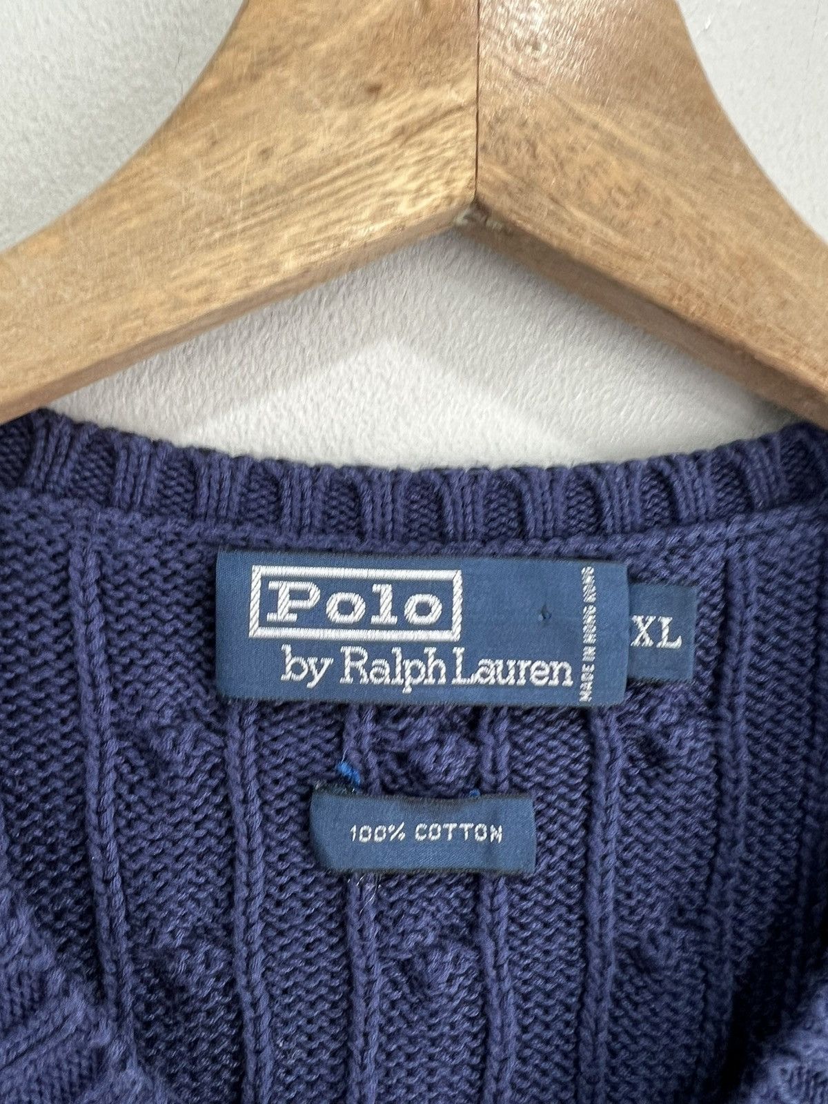 Ralph Lauren Vintage Ralph Lauren Polo Sweater Vest cable knit Size US XL / EU 56 / 4 - 3 Thumbnail