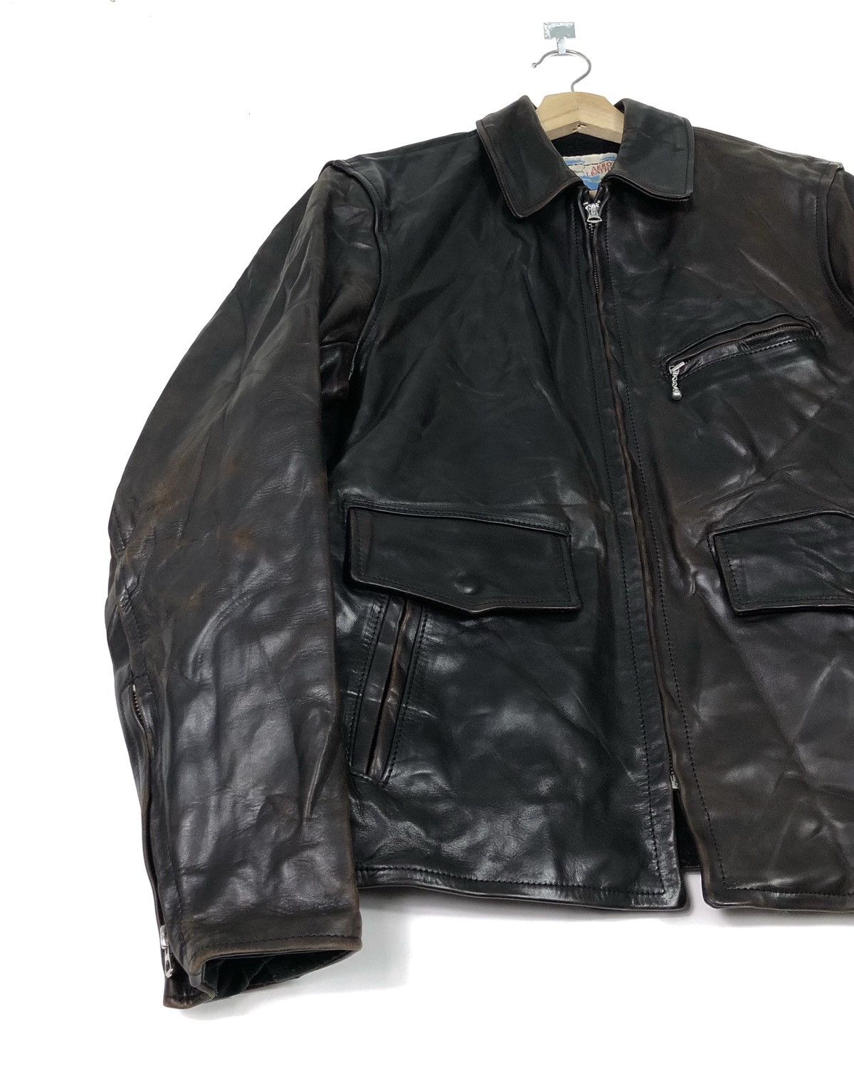 Aero Leathers RARE🔥HORSEHIDE FRONT QUARTER W/ ALPACA WOOL 6-POCKETS Size US M / EU 48-50 / 2 - 7 Thumbnail