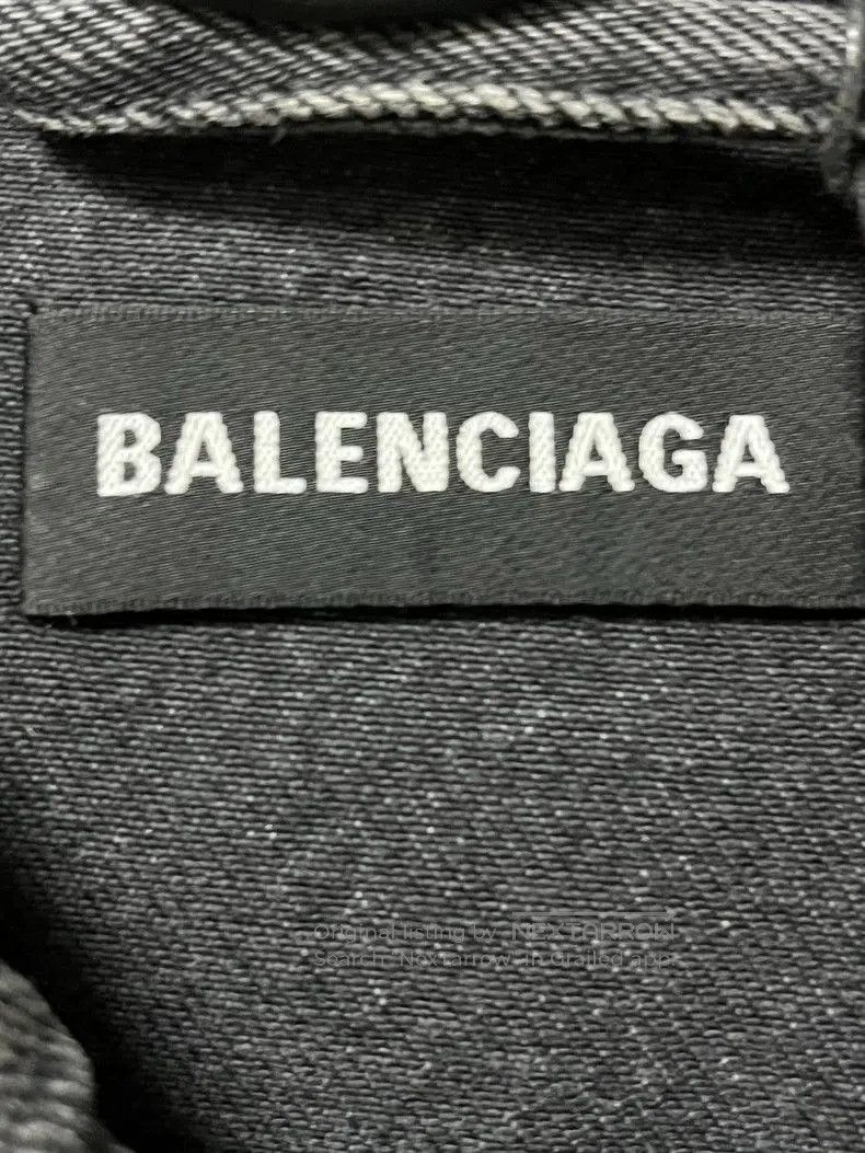 Balenciaga Balenciaga Charity Black Denim Jacket. Size US XL / EU 56 / 4 - 3 Thumbnail