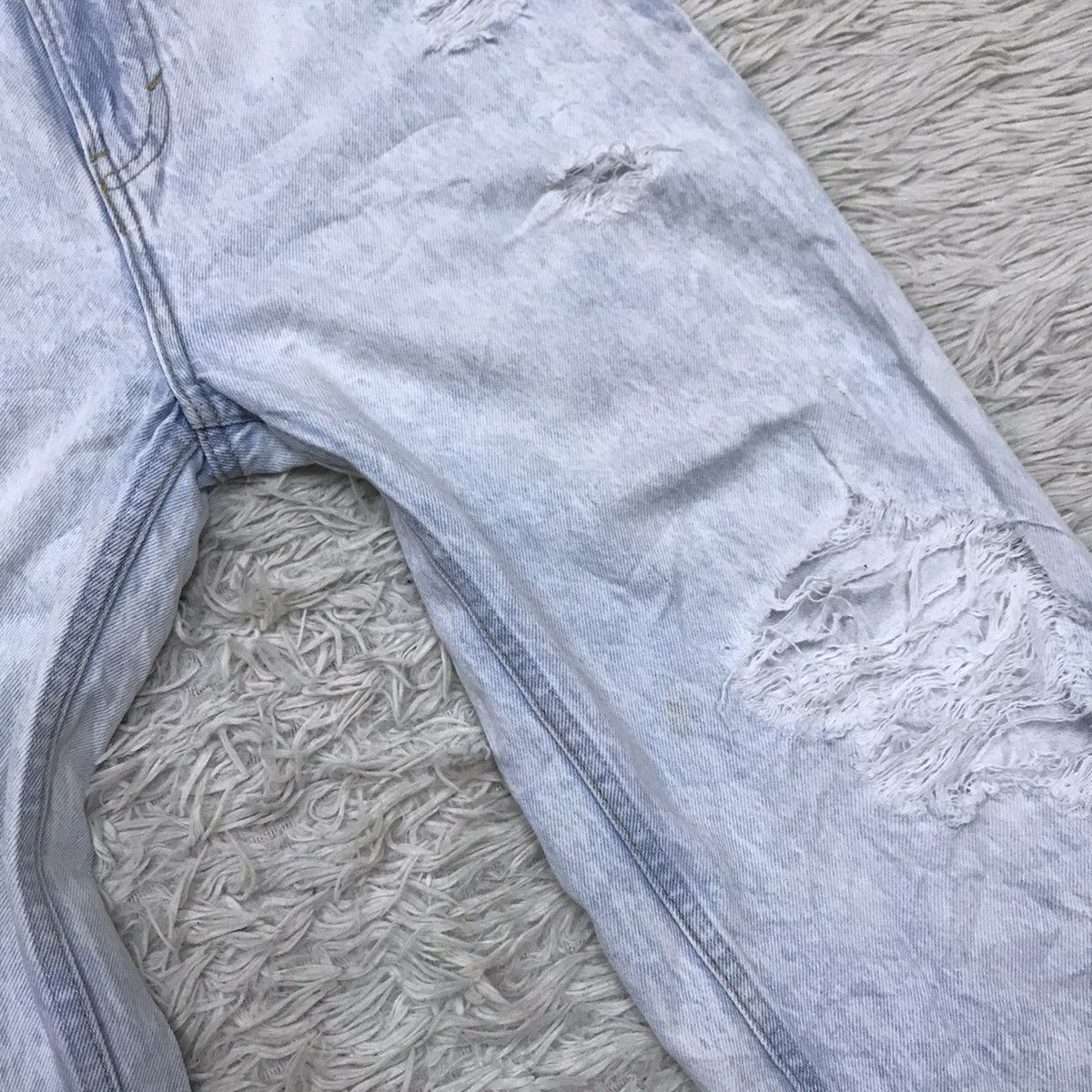 H&M H&M Loose Straight Distressed Baggy Jeans Size 24" / US 00 / IT 34 - 20 Thumbnail