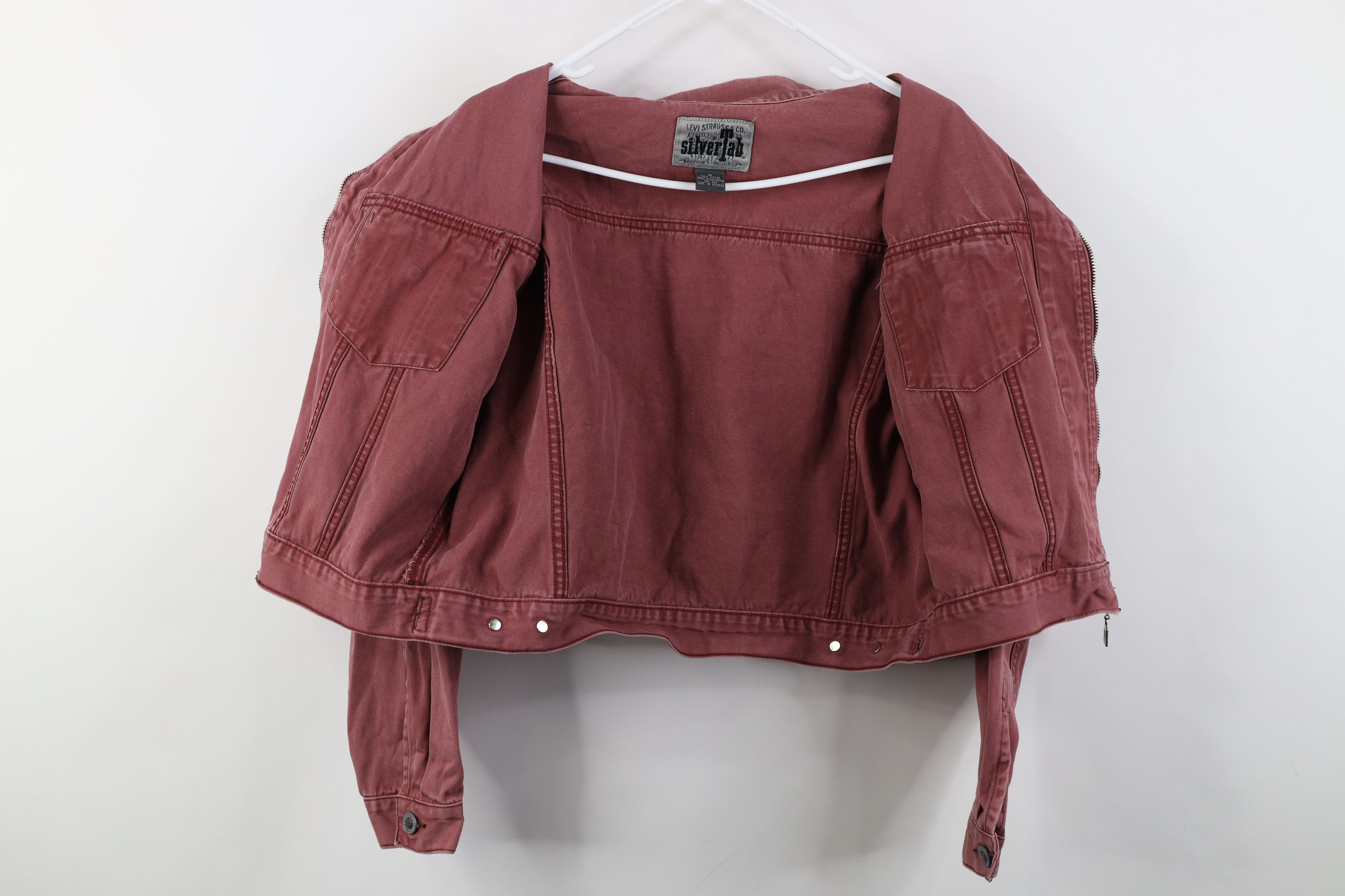 Levi's Vintage 90s Levis Silvertab Babydoll Cropped Trucker Jacket Size M / US 6-8 / IT 42-44 - 10 Thumbnail