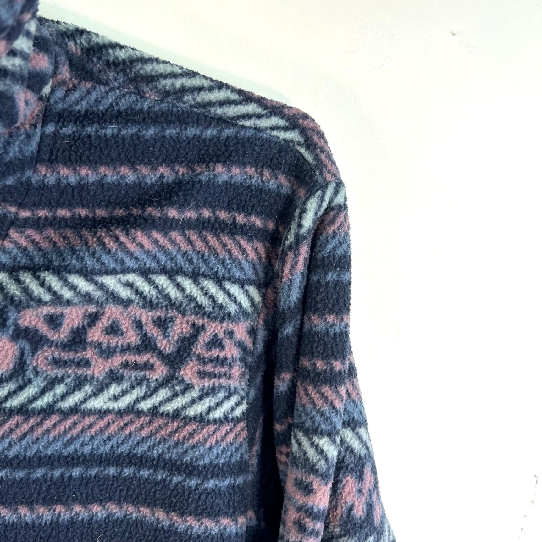 Billabong Billabong Geometric Print Pullover Fleece Sweatshirt Mens L Blue Aztec Pattern Size US L / EU 52-54 / 3 - 2 Thumbnail