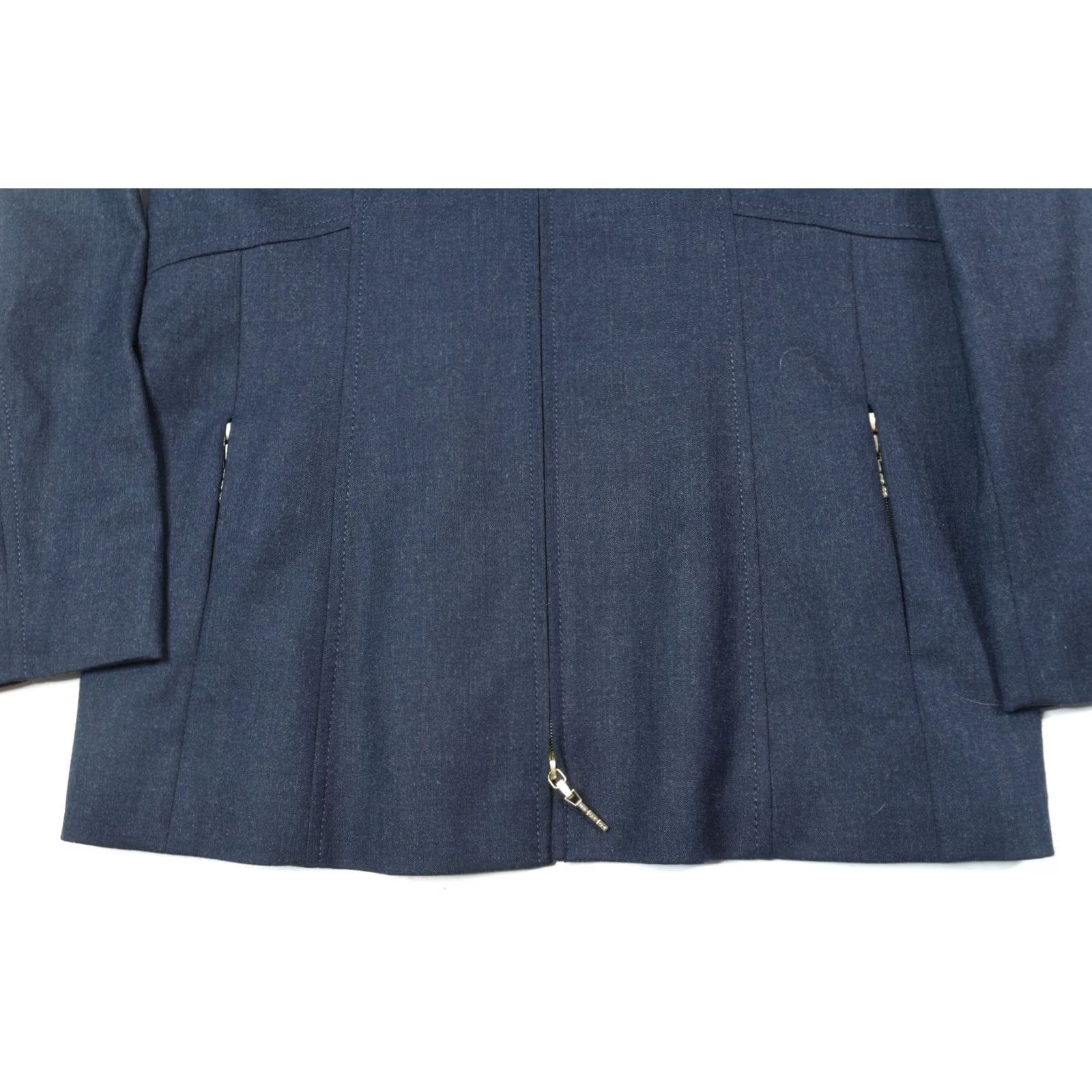 Escada ESCADA Skirt Jacket Suit Navy Wool Full-Zip Midi Womens 40 Size 27" / US 4 / IT 40 - 5 Thumbnail