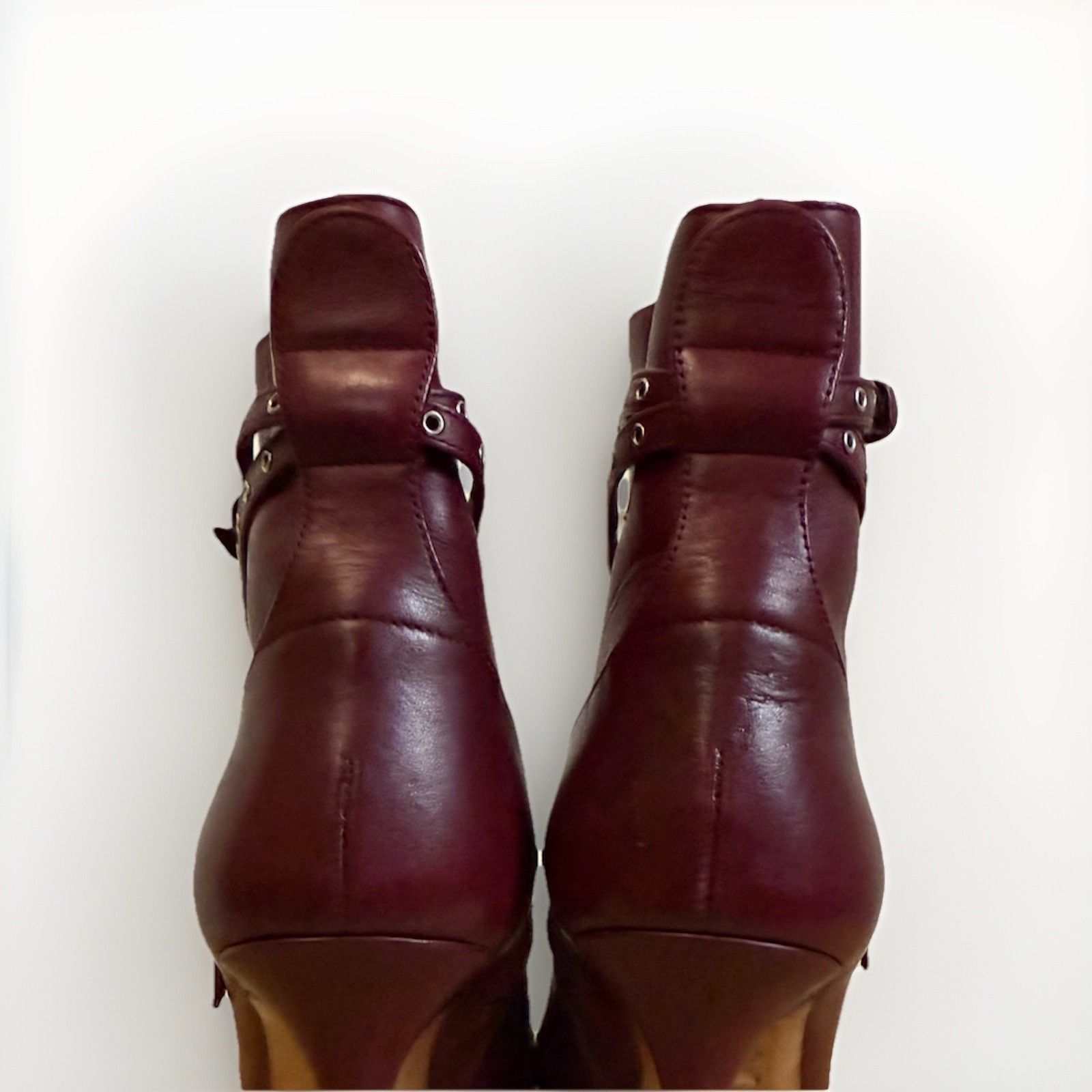 Valentino Valentino Garavani Leather Heel Buckle Strap wrap Boots Size US 8.5 / IT 38.5 - 4 Thumbnail