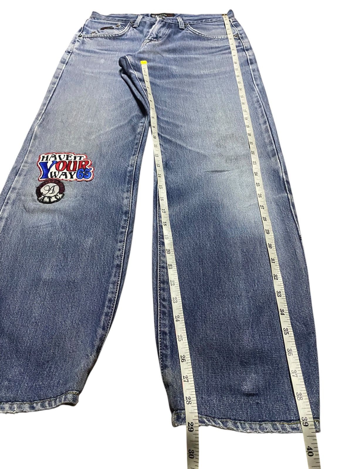 Edwin Vintage Japanese Brand E Funtion Edwin Tapered Leg Patched Size US 30 / EU 46 - 16 Thumbnail