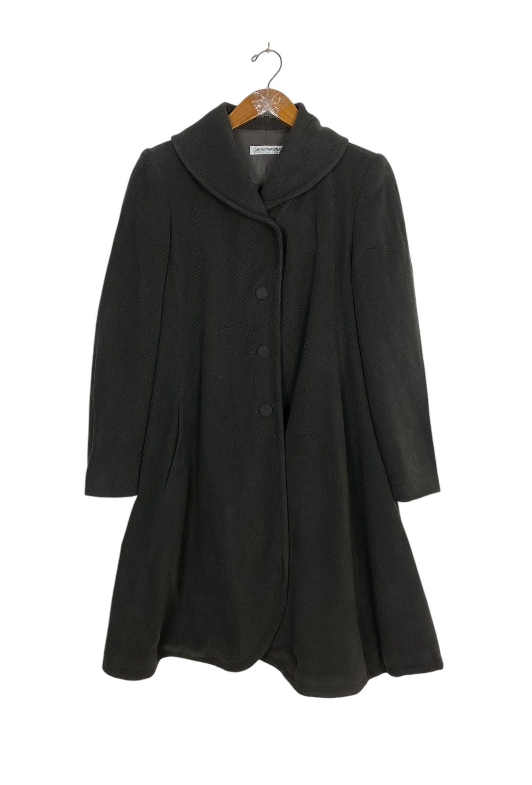 Emporio Armani Rare‼️ Vintage Emporio Armani A Line Wool Coat Made in Italy Size M / US 6-8 / IT 42-44 - 1 Thumbnail