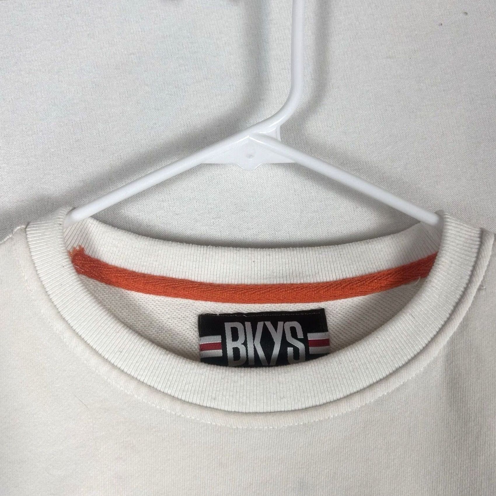 Vintage VINTAGE BKYS Embroidered Sweatshirt Mens M White Stained Graphic Print Embroidered Bunny L/S Crew Neck Pullover 100% Cotton Size US M / EU 48-50 / 2 - 5 Thumbnail